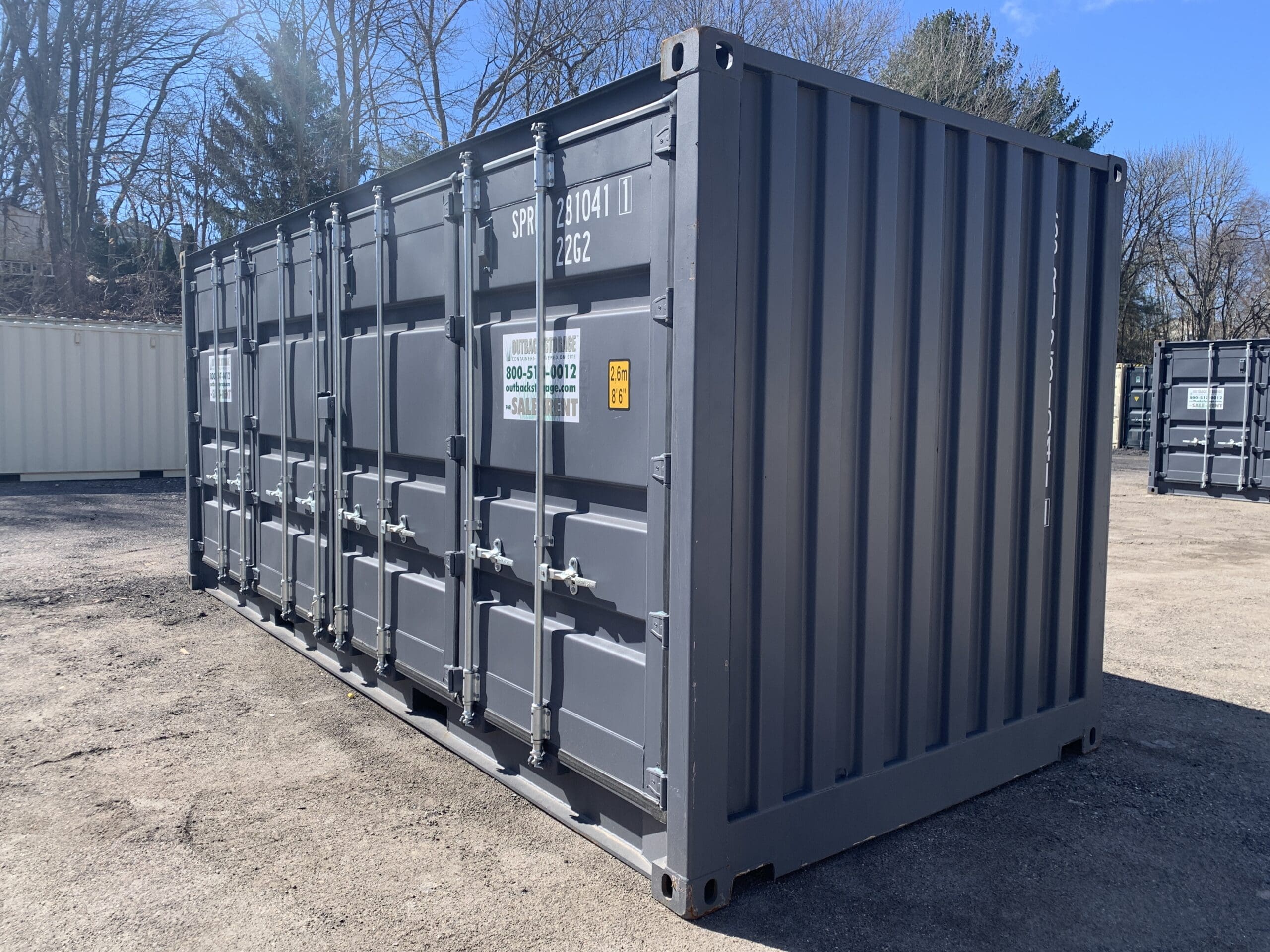 20ft Open Side New Shipping Container – Wind & Watertight – Gray — 20ft — new (image 11 of 12)