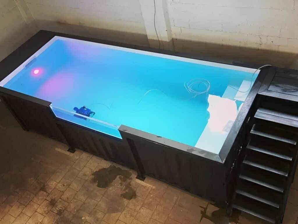 20ft Shipping Container Swimming Pool with Convenient Side Staircase — Front Exterior View 20ft Shipping Container Swimming Pool with Convenient Side Staircase — 20ft — new (image 1 of 10)