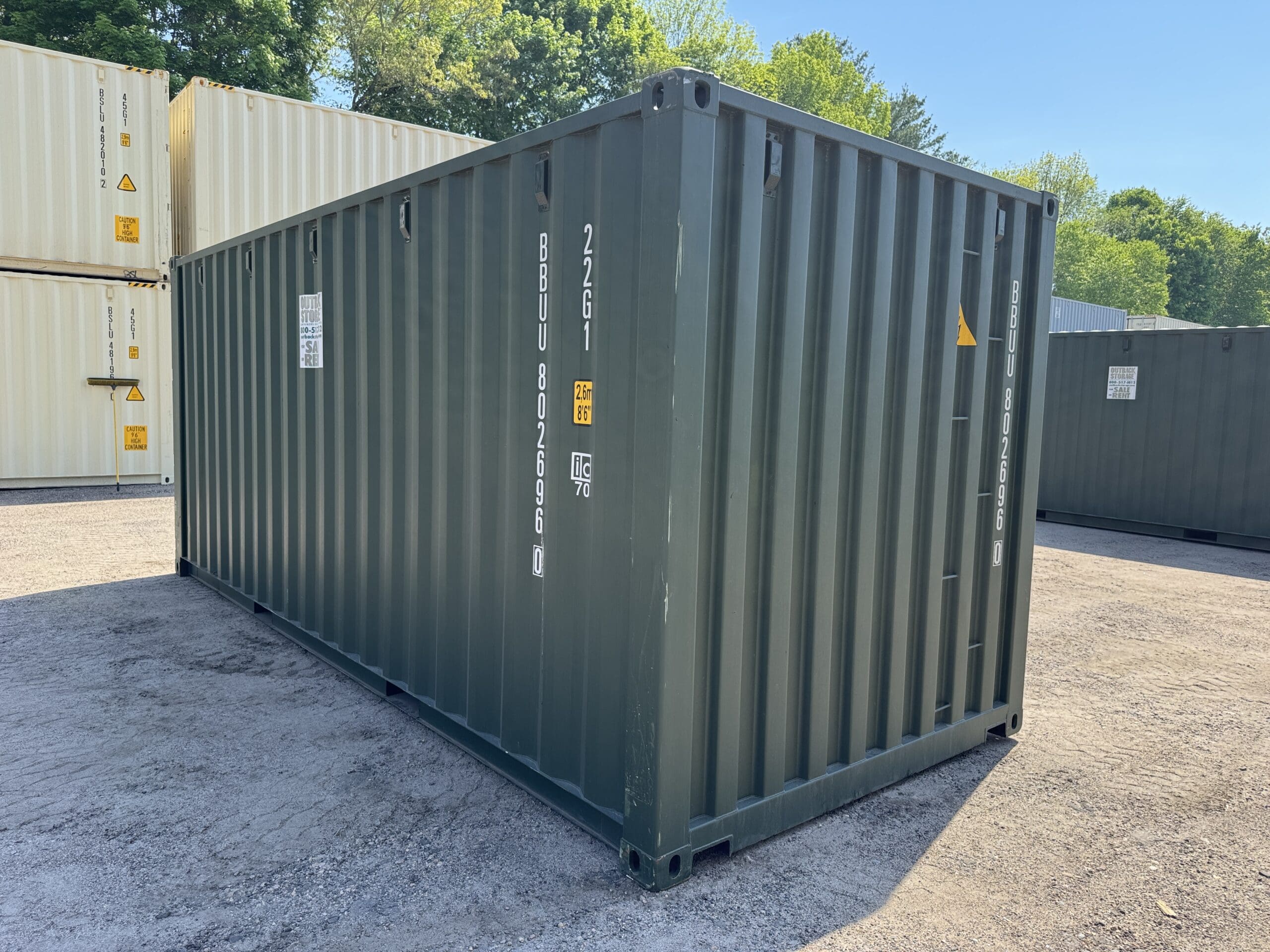 20ft New Shipping Container – Wind & Watertight – Green — 20ft — new (image 10 of 12)