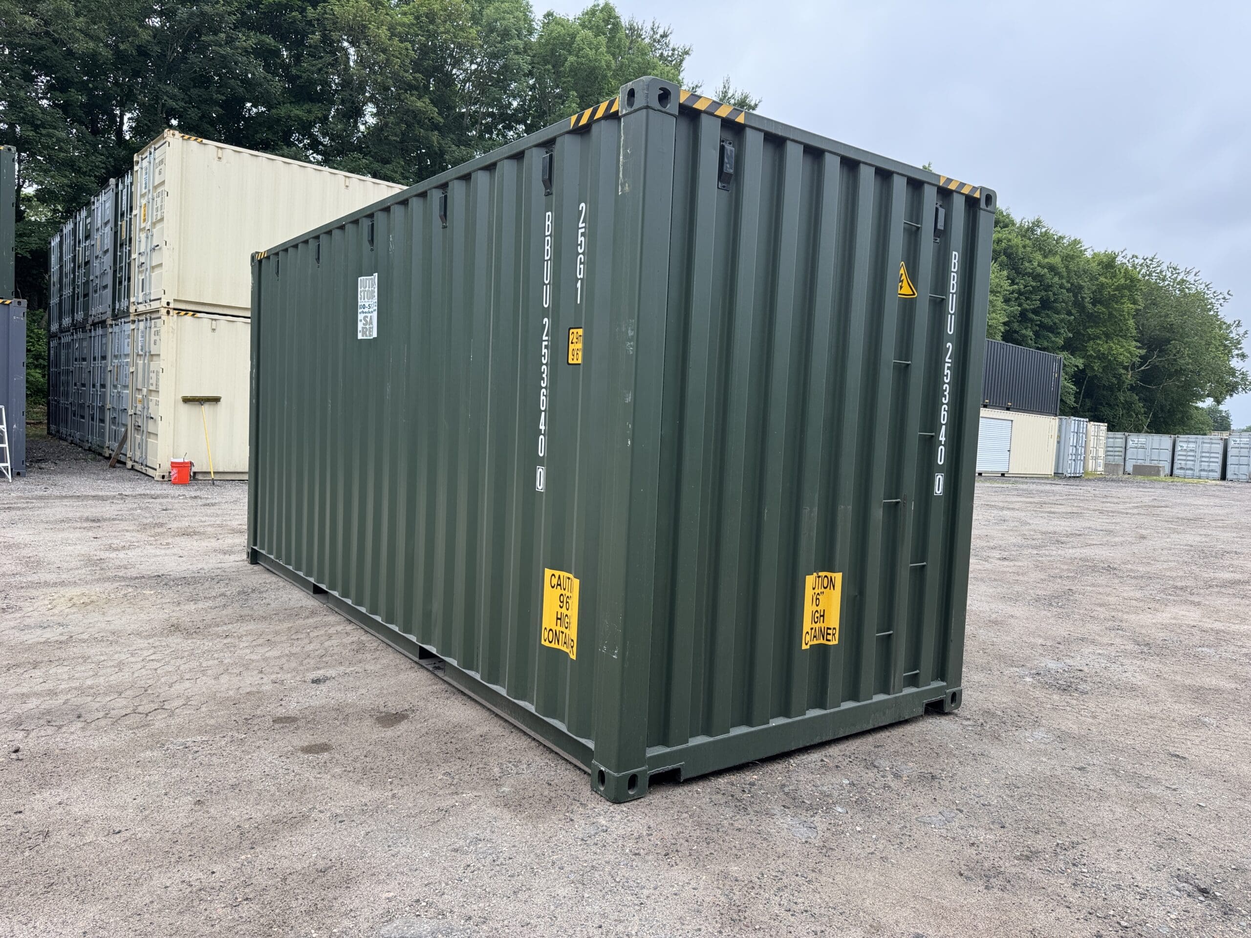 20ft New High Cube Shipping Container – Wind & Watertight – Green — 20ft — new (image 10 of 12)