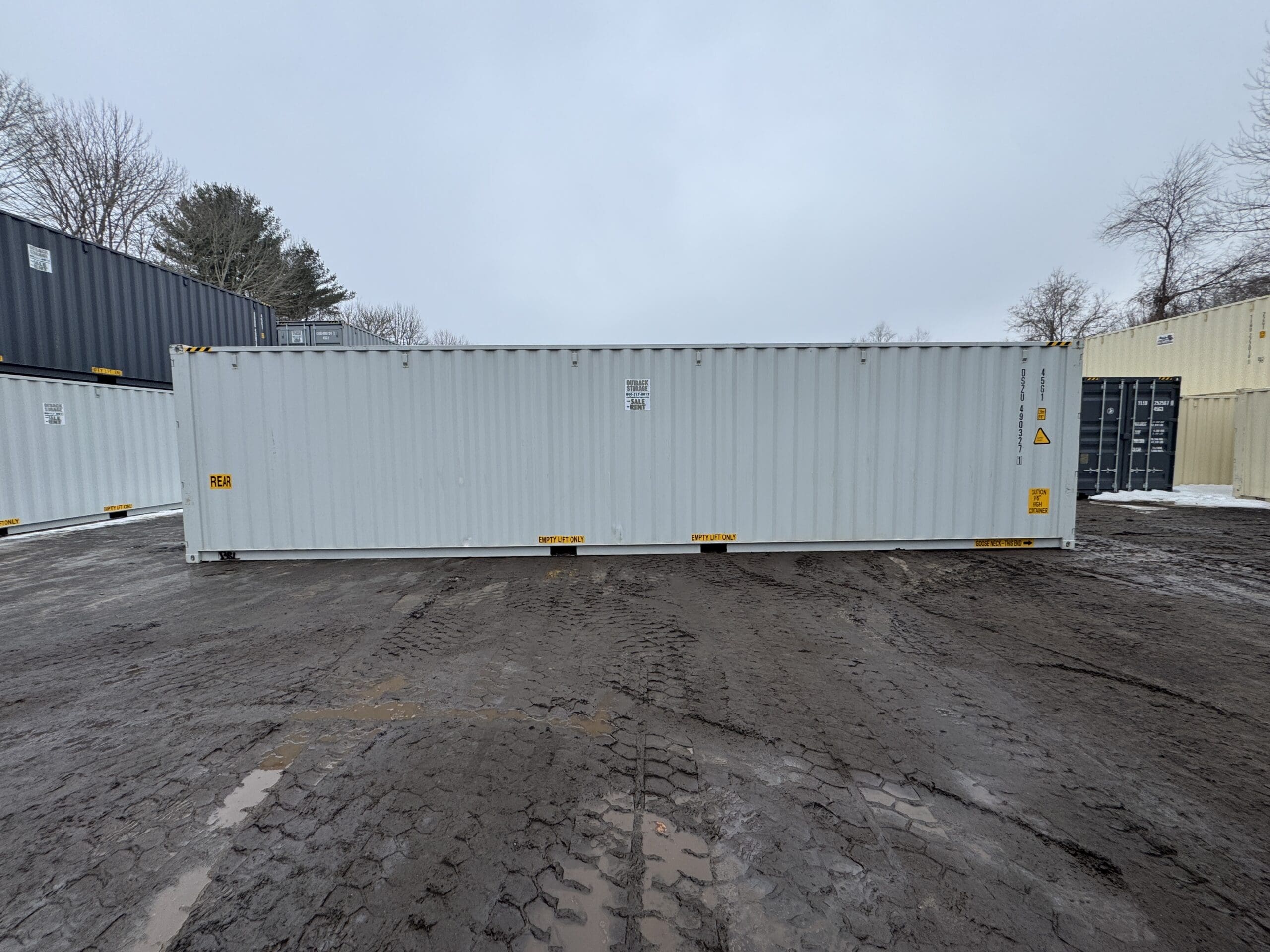 40ft New High Cube Shipping Container – Wind & Watertight – Gray — 40ft — new (image 9 of 12)