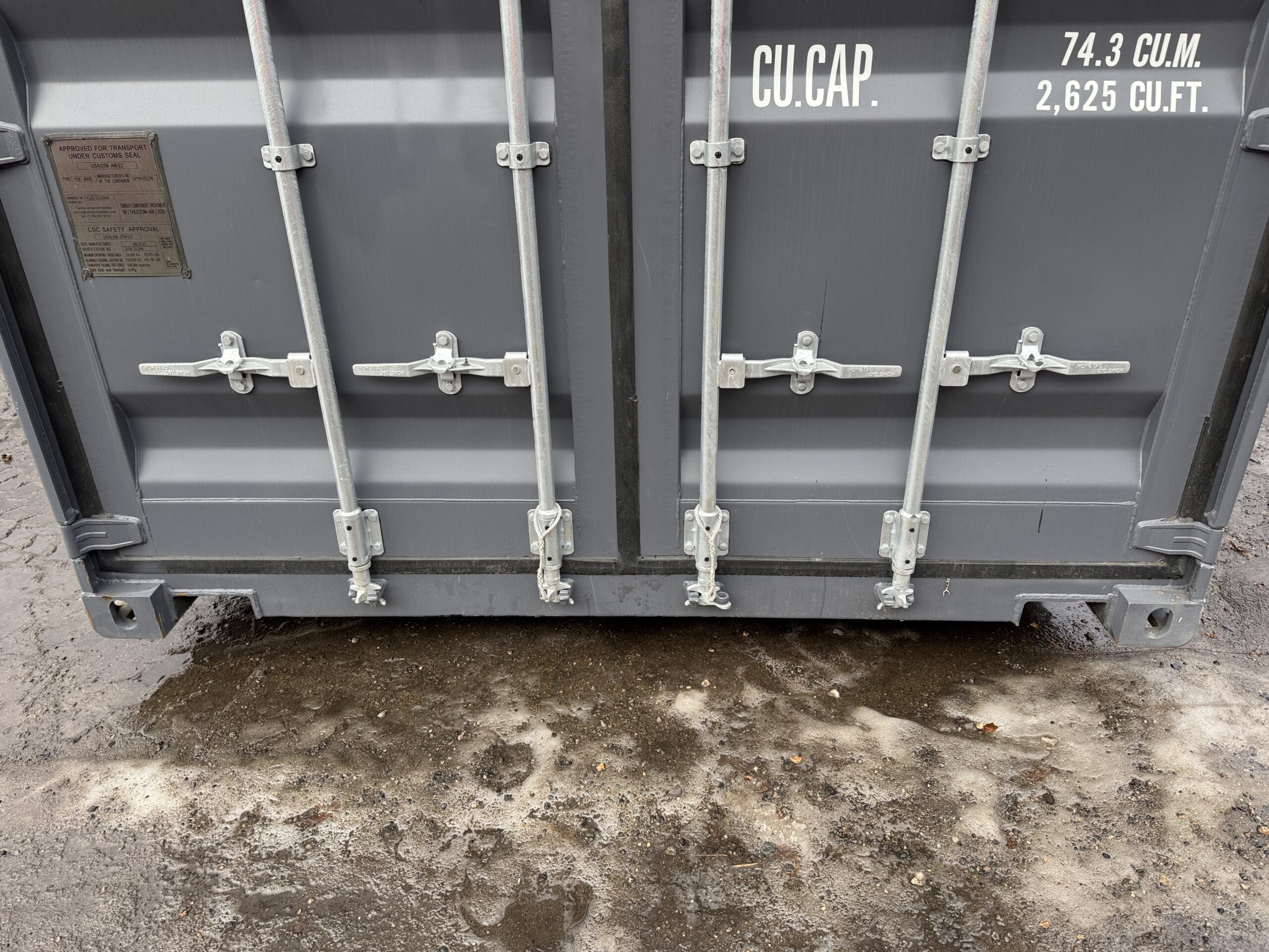 40ft New High Cube Shipping Container – Wind & Watertight – Dk Gray — 40ft — new (image 6 of 12)