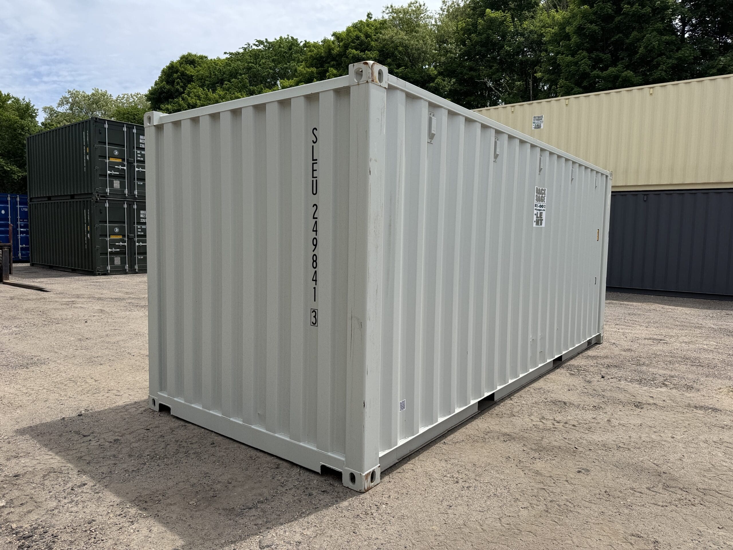 20ft New Shipping Container – Wind & Watertight – Gray — 20ft — new (image 12 of 12)