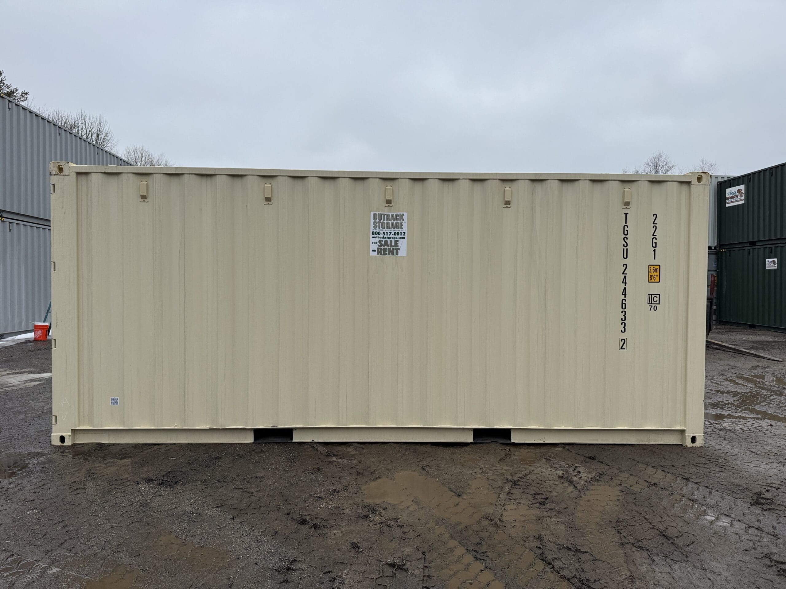 20ft New Shipping Container – Wind & Watertight – Beige — 20ft — new (image 8 of 12)
