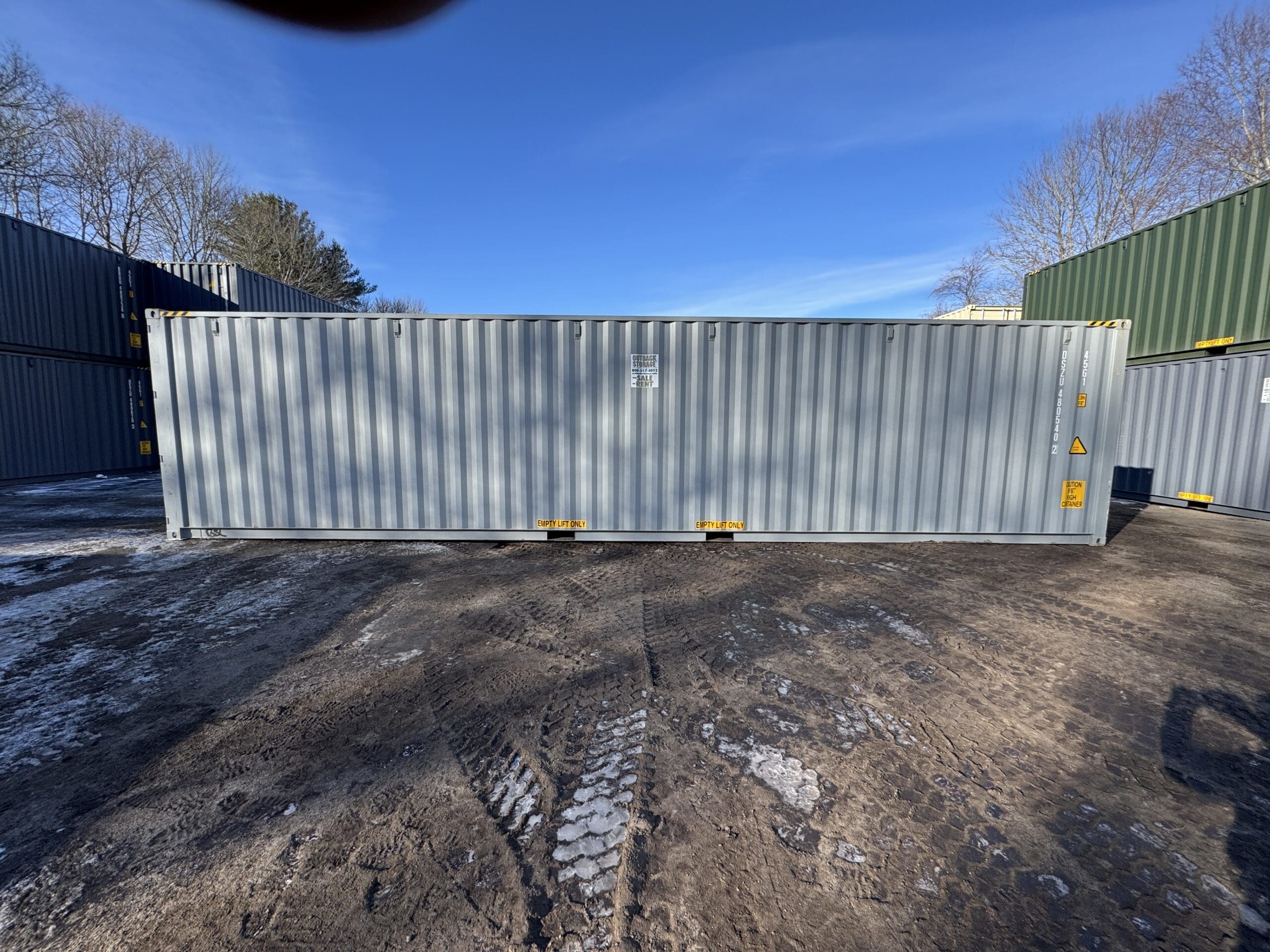 40ft New High Cube Shipping Container – Wind & Watertight – Gray — 40ft — new (image 8 of 12)