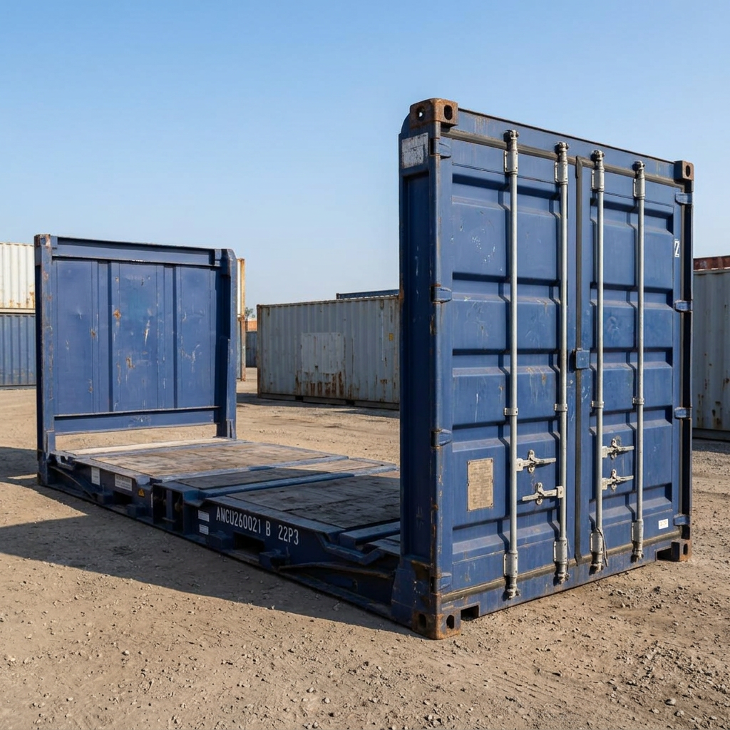20FT x 8FT Used Flat Rack Shipping Containers — 20FT — used — flat rack containers (image 5 of 6)