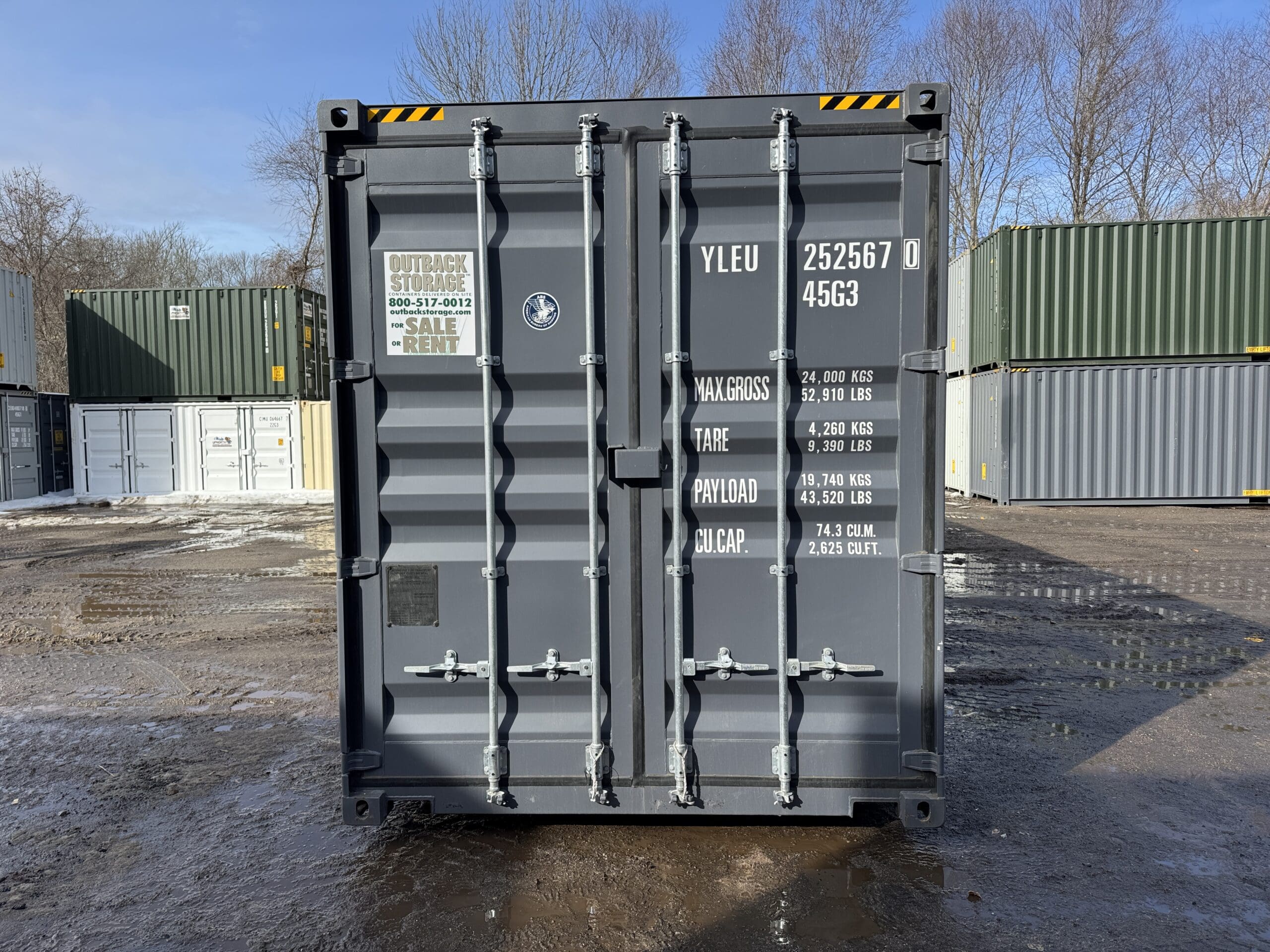 40ft New High Cube Shipping Container – Wind & Watertight – Dk Gray — 40ft — new (image 3 of 12)