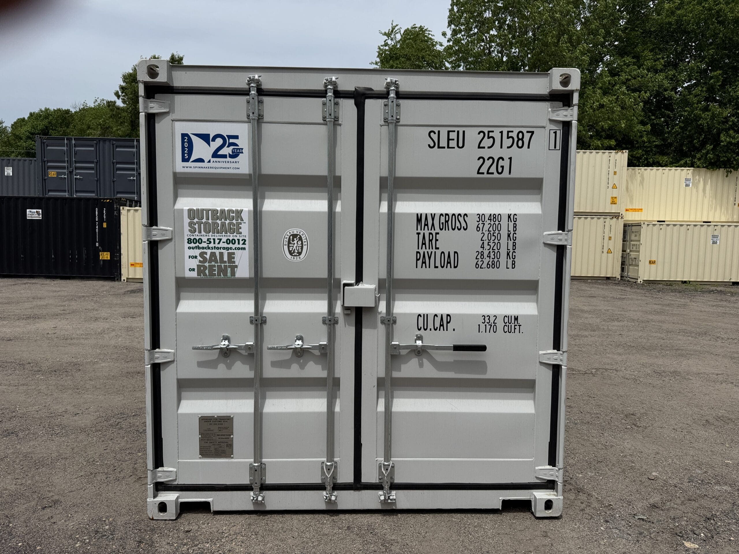 20ft New Shipping Container – Wind & Watertight – Gray — 20ft — new (image 3 of 12)