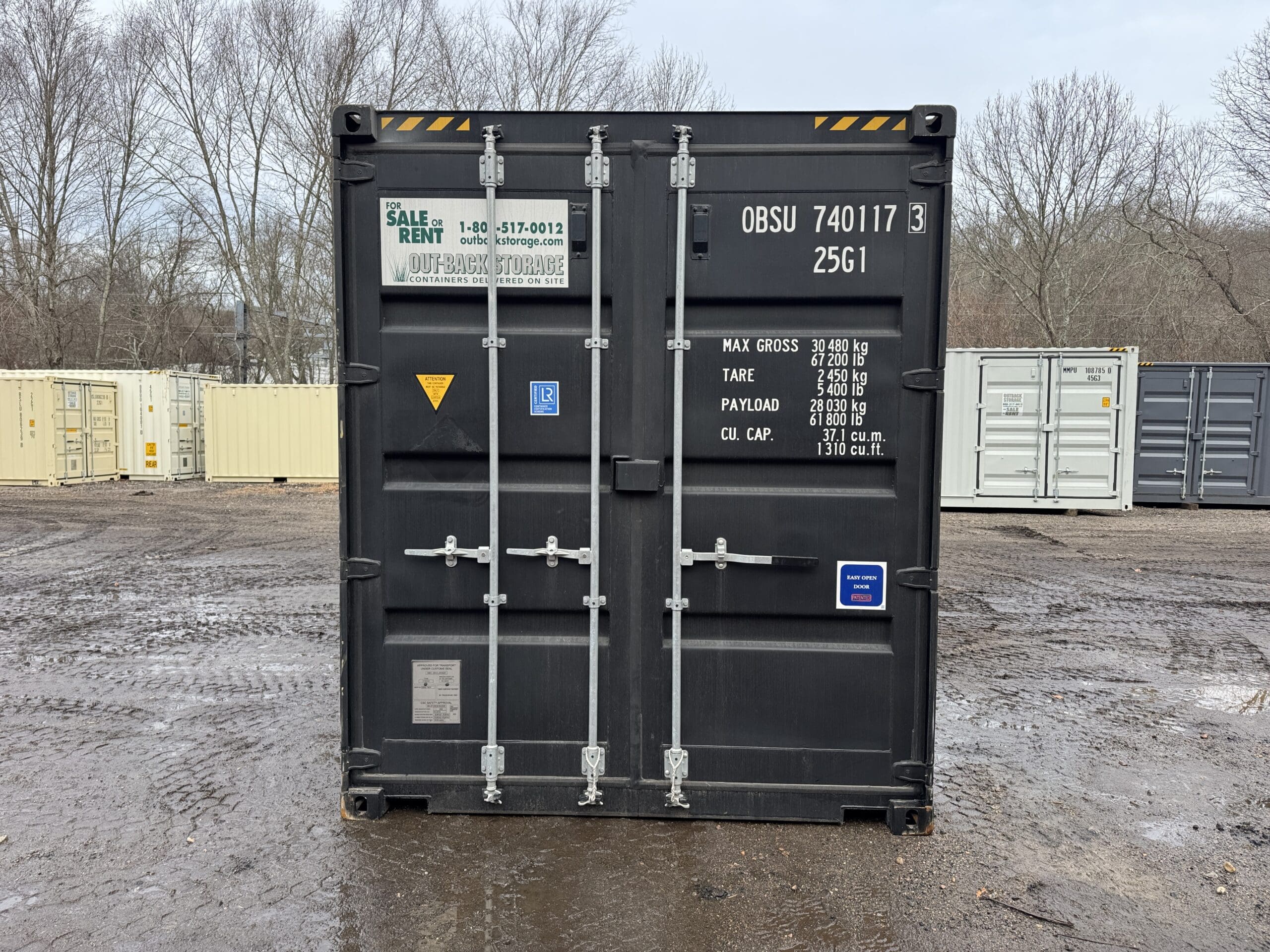 20ft New High Cube Shipping Container – Wind & Watertight – Black — 20ft — new (image 3 of 12)