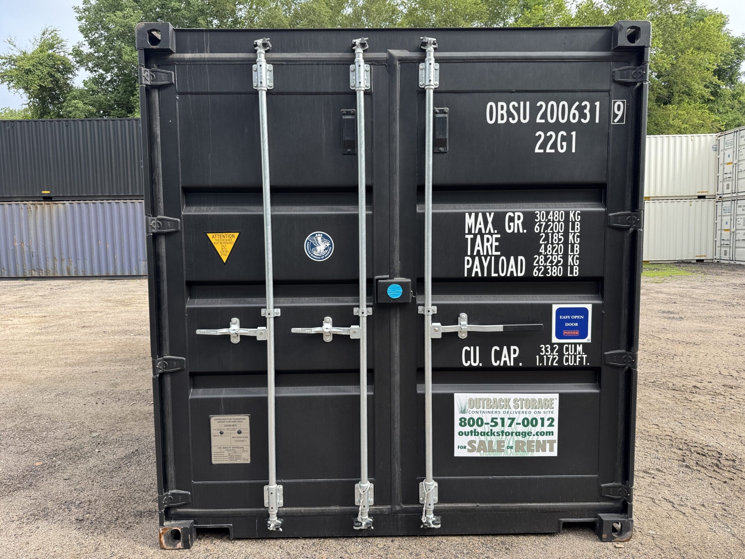 20ft New Shipping Container – Wind & Watertight – Black — 20ft — new (image 3 of 12)