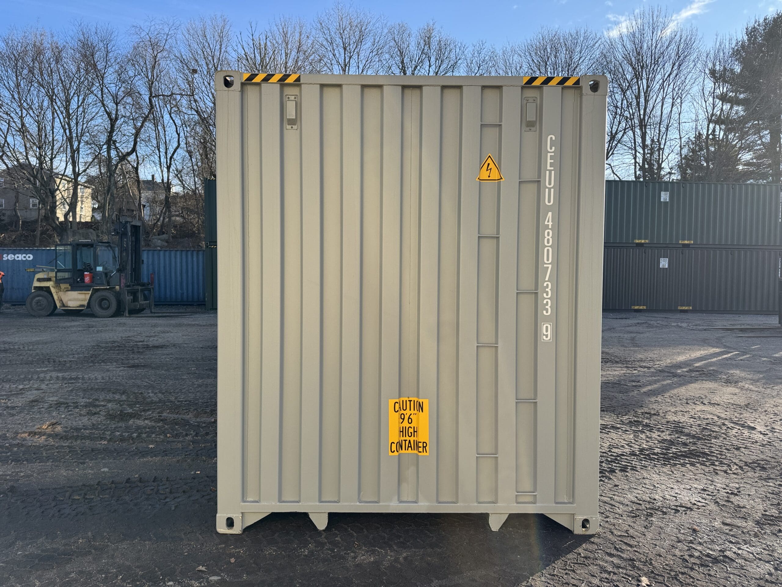 40ft New High Cube Shipping Container – Wind & Watertight – Gray — 40ft — new (image 11 of 12)
