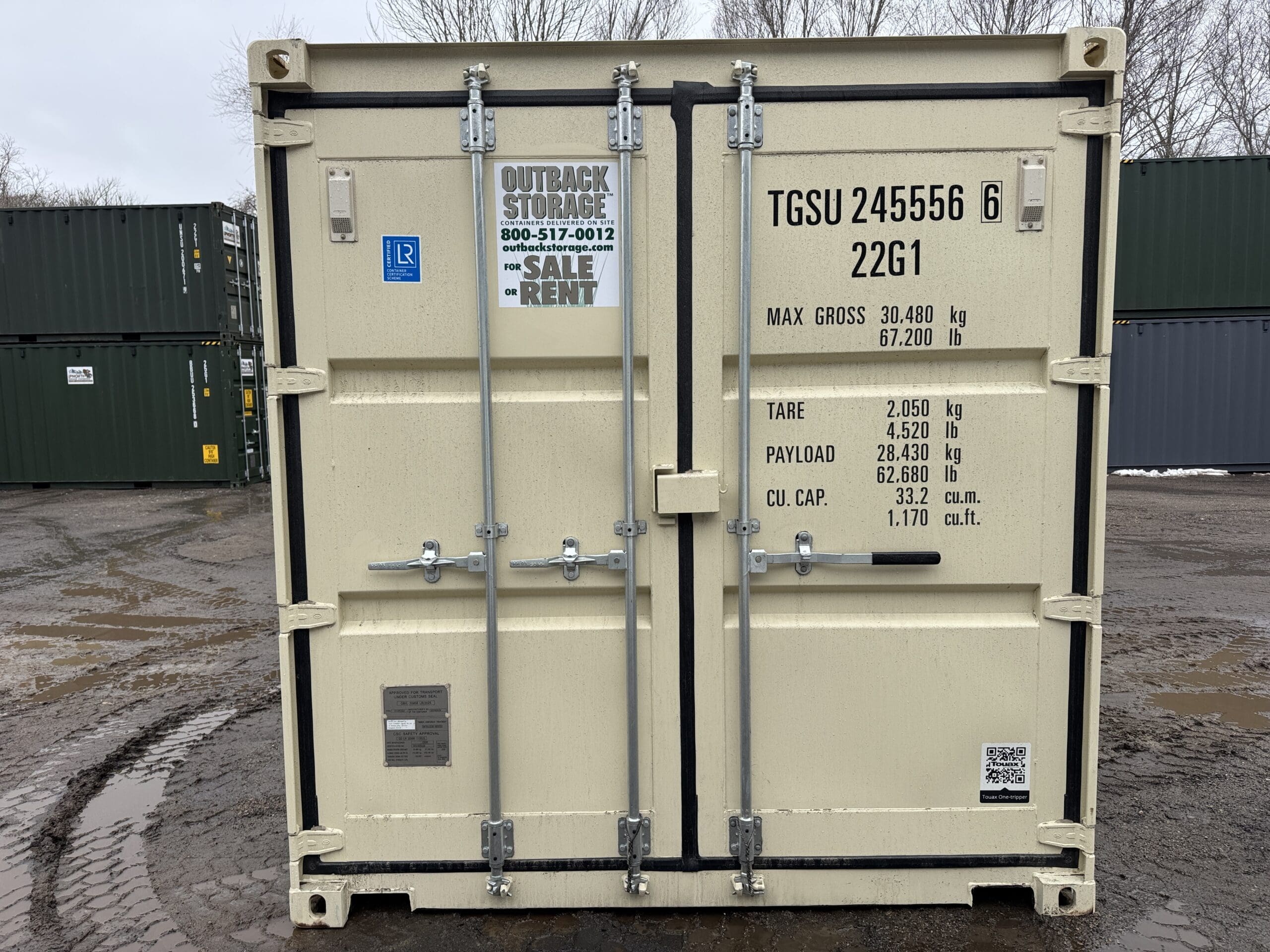 20ft New Shipping Container – Wind & Watertight – Beige — 20ft — new (image 3 of 12)