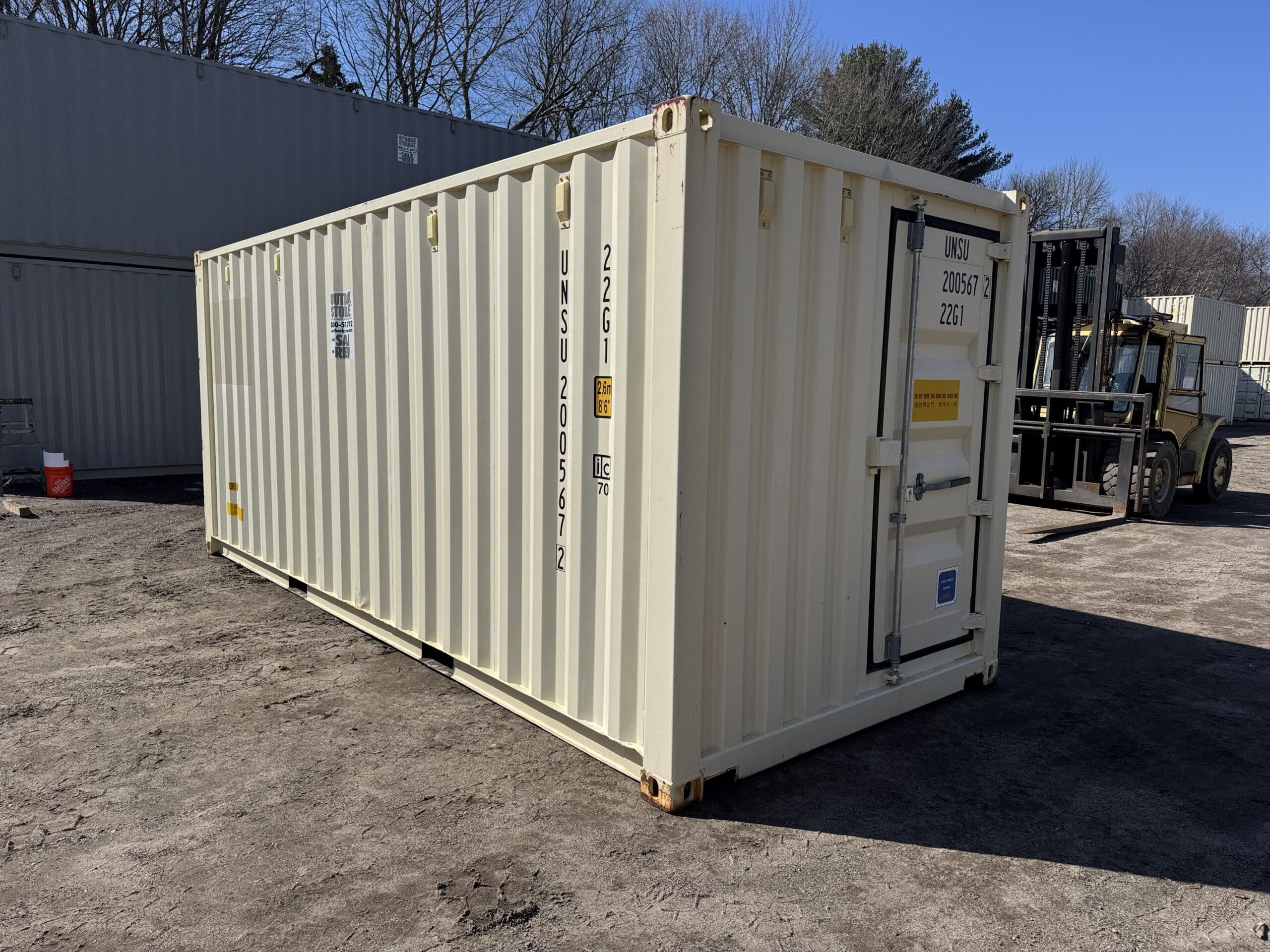 20ft Used Shipping Container – Wind & Watertight – Beige — 20ft — used (image 12 of 12)