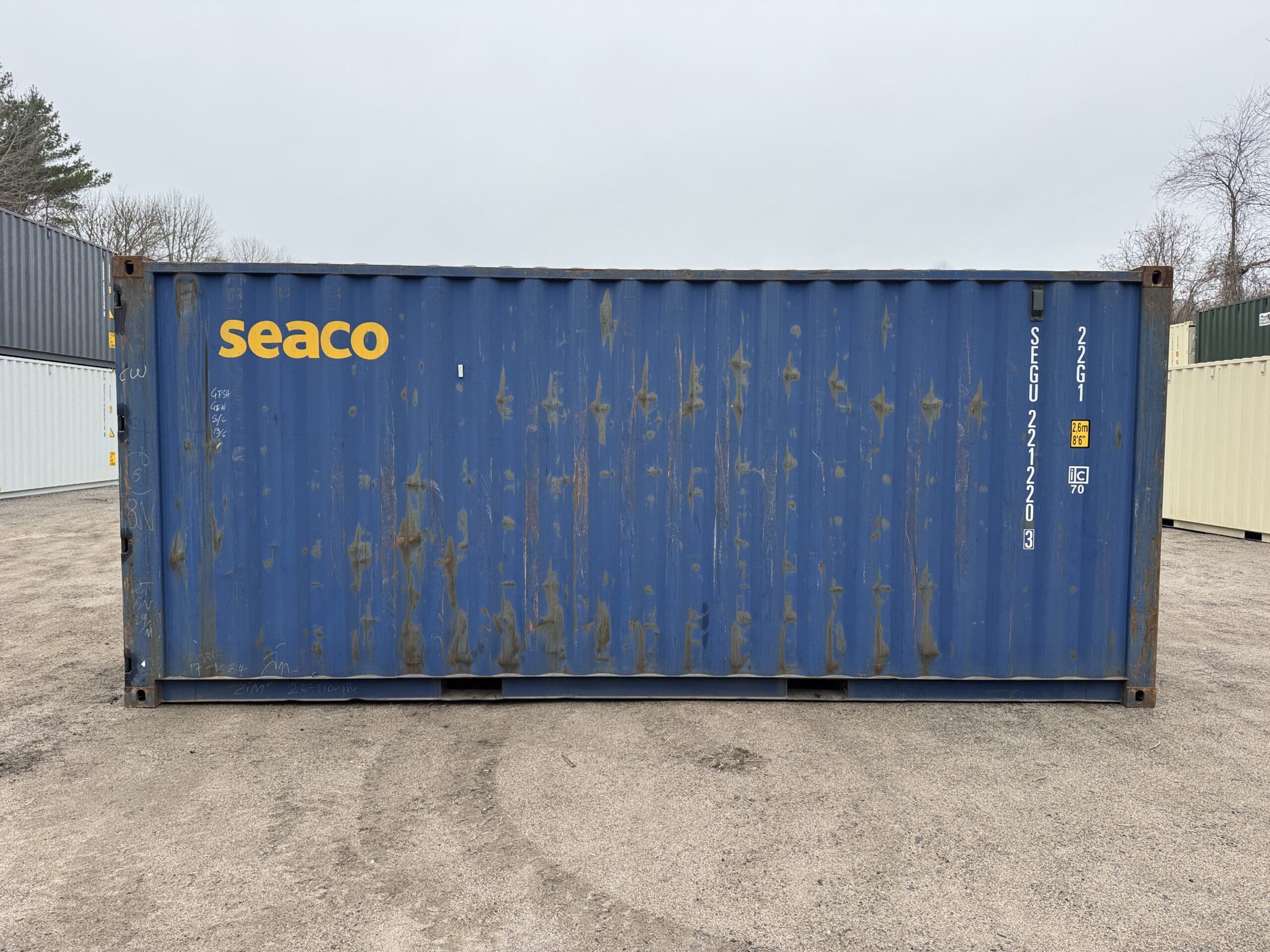 20ft Used Shipping Container – Wind & Watertight – Blue — 20ft — used (image 7 of 12)