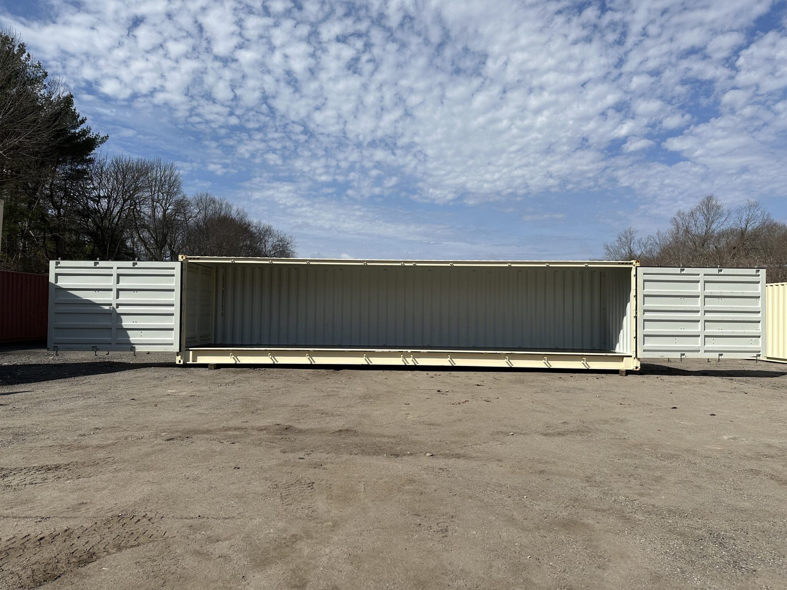 40ft New High Cube Shipping Container — Front Exterior View | Outback Shipping Containers 2 54 40ft New High Cube Shipping Container – Wind & Watertight — 40ft — new (image 1 of 9)