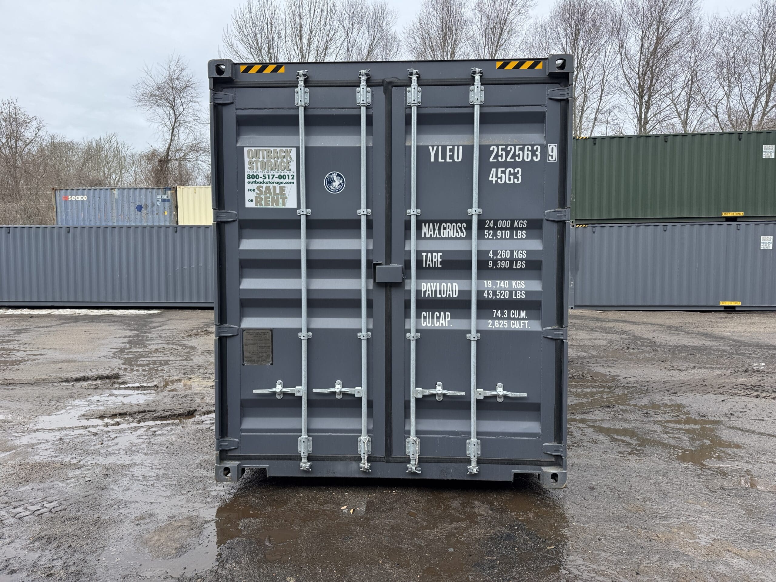 40ft New High Cube Shipping Container – Wind & Watertight – Dk Gray — 40ft — new (image 3 of 12)