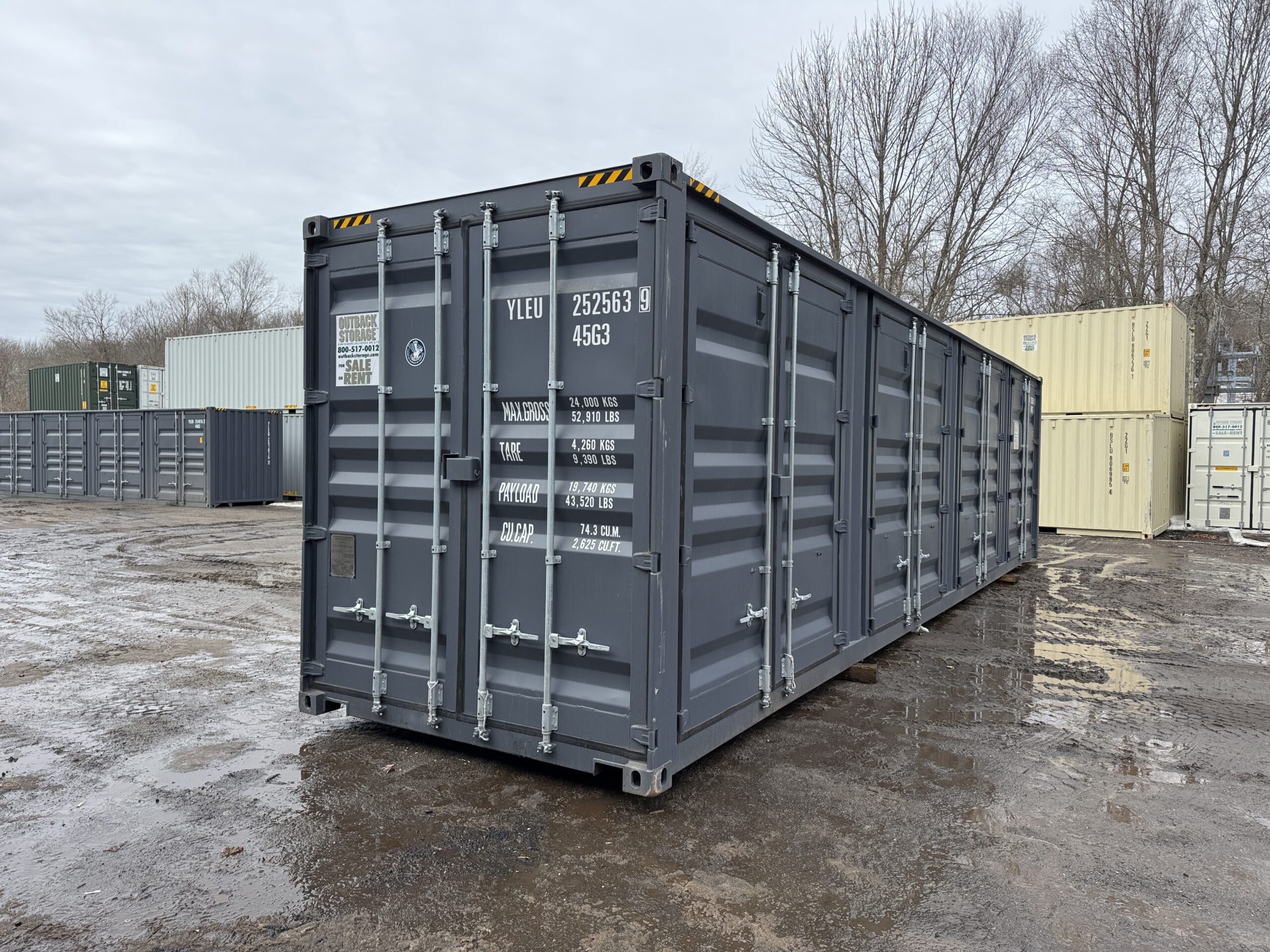 40ft New High Cube Shipping Container – Wind & Watertight – Dk Gray — 40ft — new (image 8 of 12)