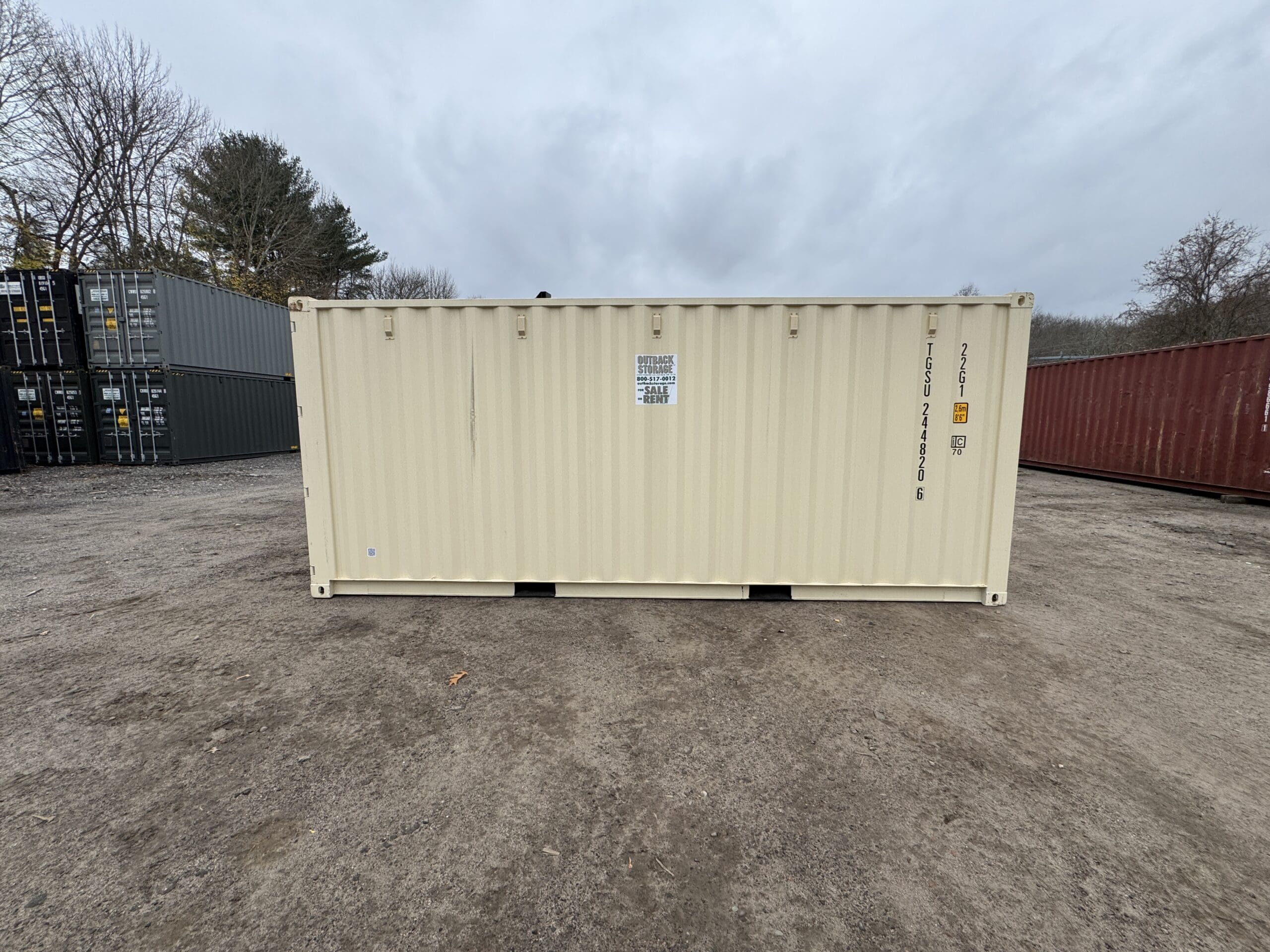 20ft New Shipping Container – Wind & Watertight – Beige — 20ft — new (image 8 of 12)