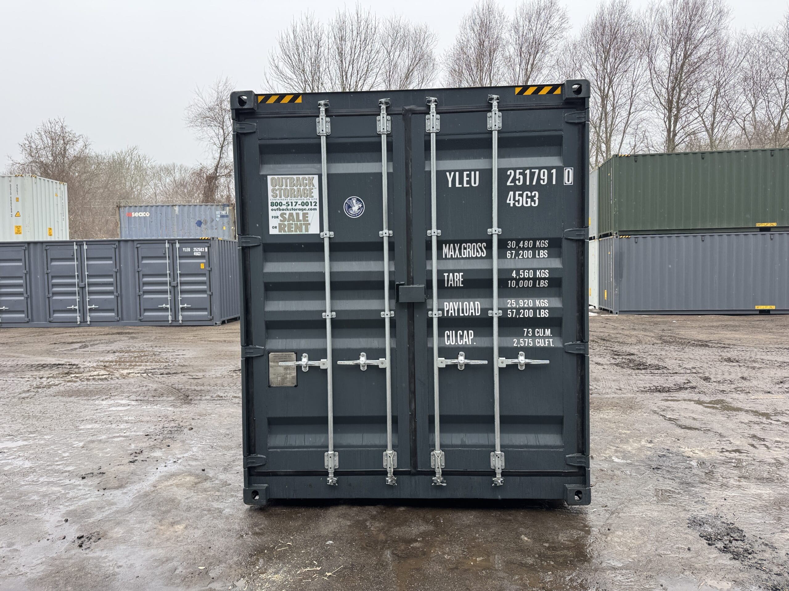 40ft New High Cube Shipping Container – Wind & Watertight – Dk Gray — 40ft — new (image 3 of 12)