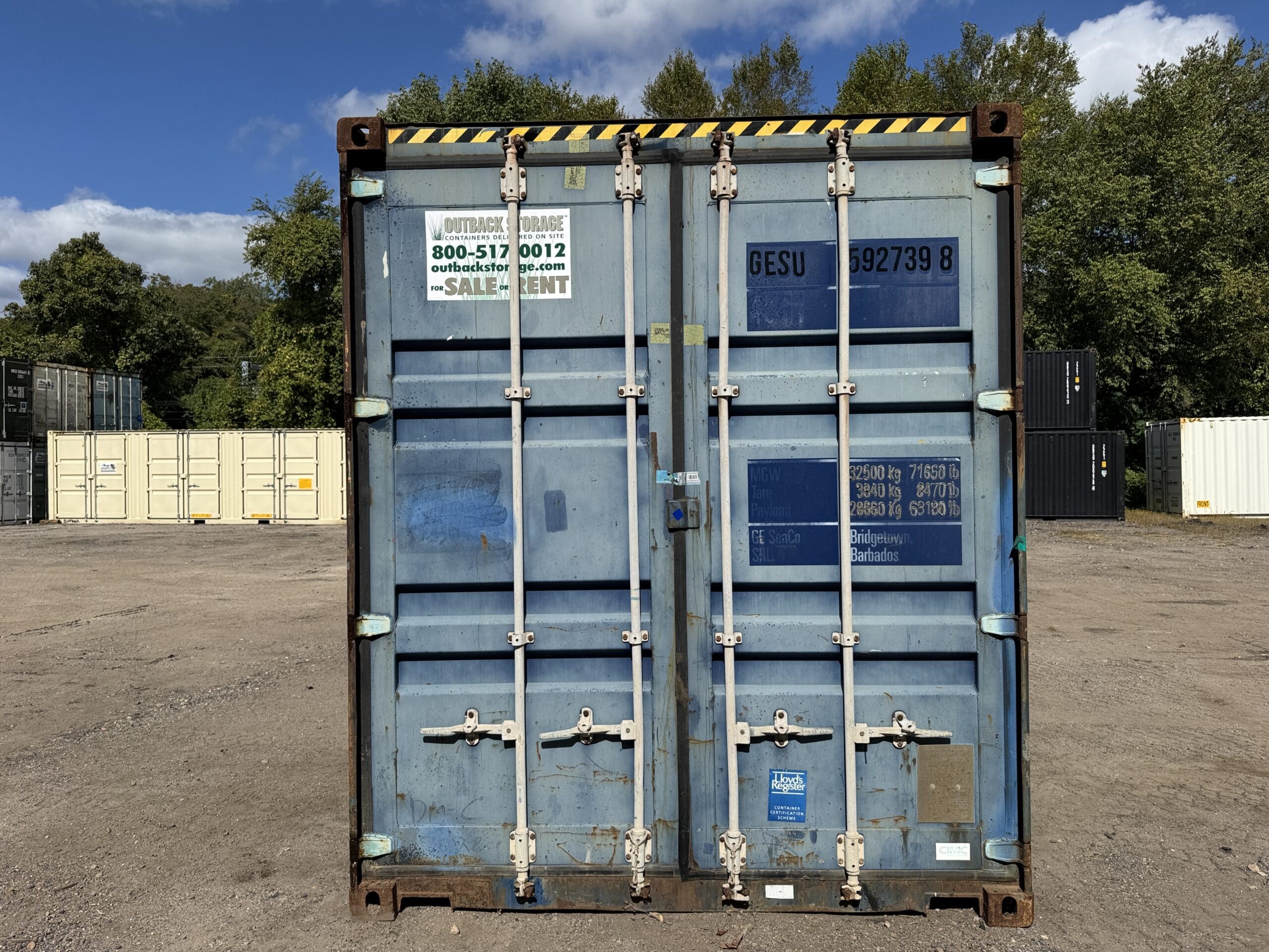 40ft Used High Cube Shipping Container – Wind & Watertight – Blue — 40ft — used (image 3 of 12)