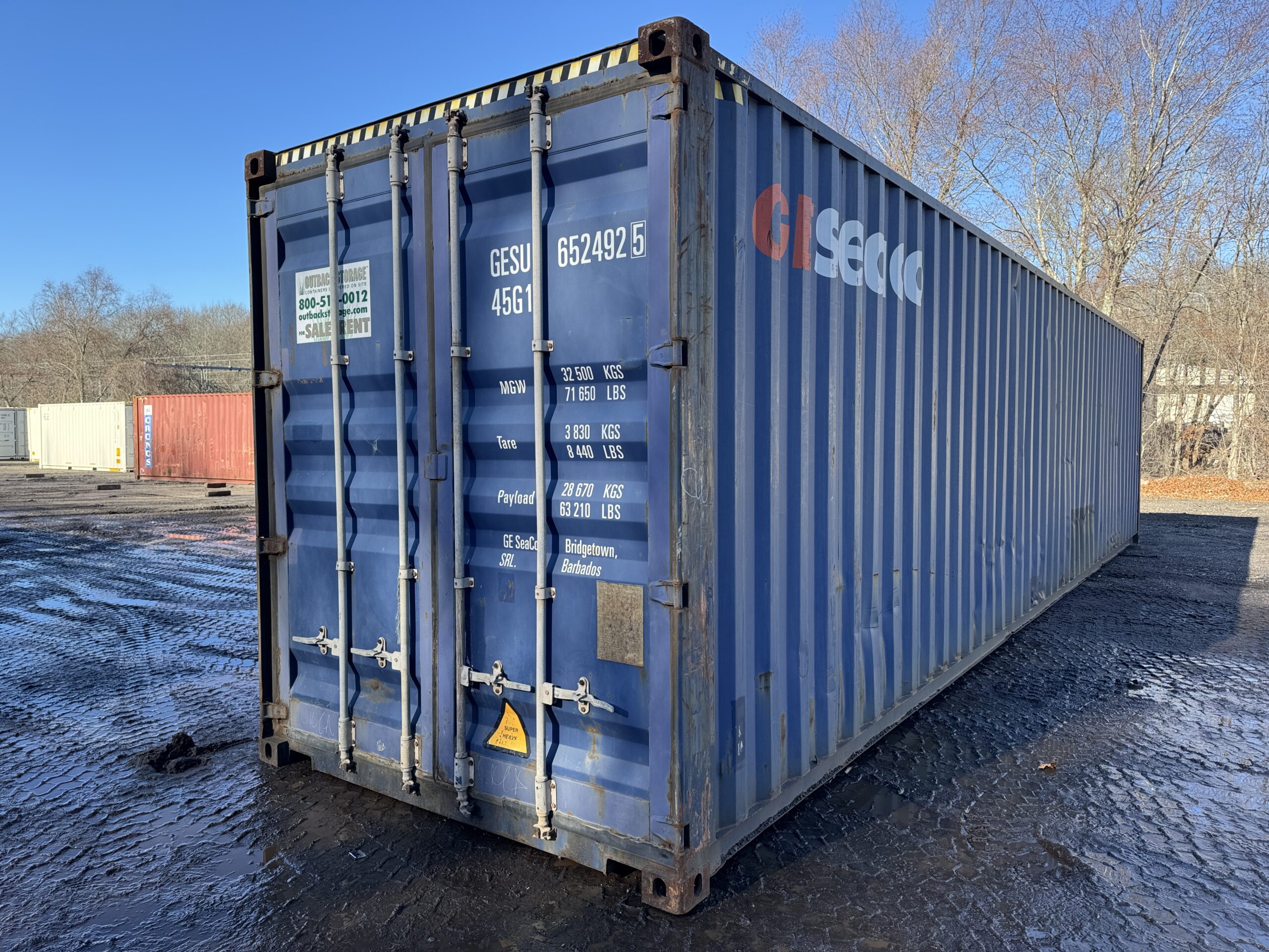 40ft Used High Cube Shipping Container – Wind & Watertight – Blue — 40ft — used (image 7 of 12)