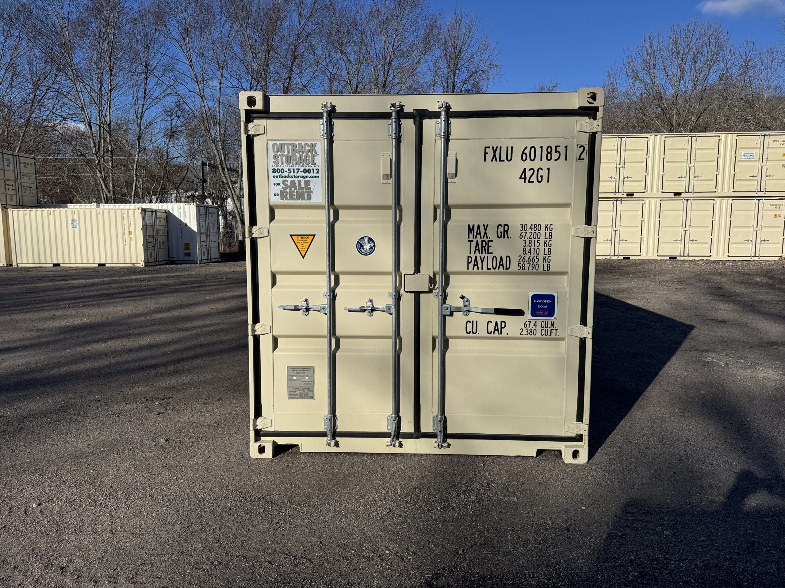 40ft New Shipping Container – Wind & Watertight – Beige — 40ft — new (image 3 of 12)