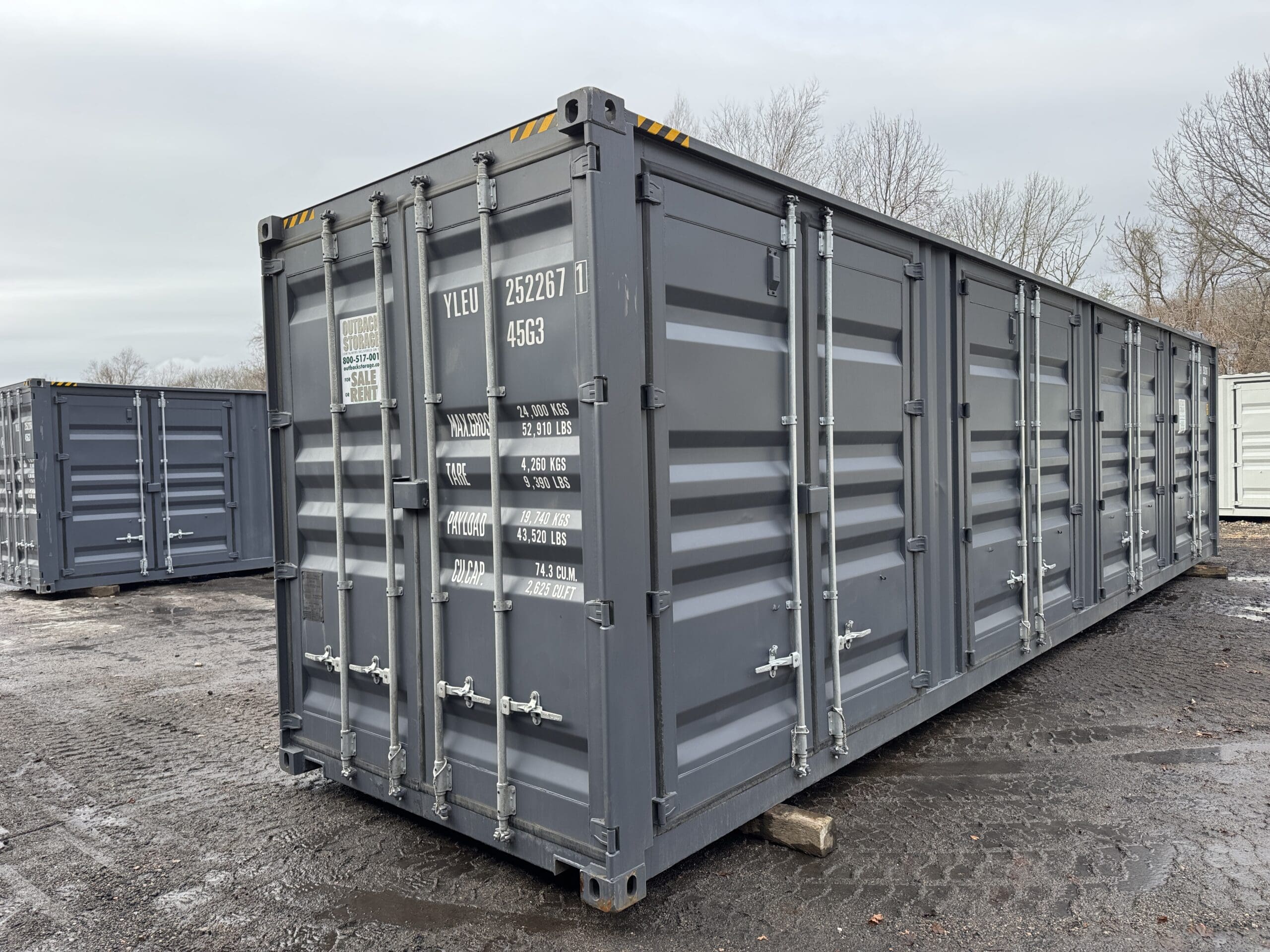 40ft New High Cube Shipping Container – Wind & Watertight – Dk Gray — 40ft — new (image 8 of 12)