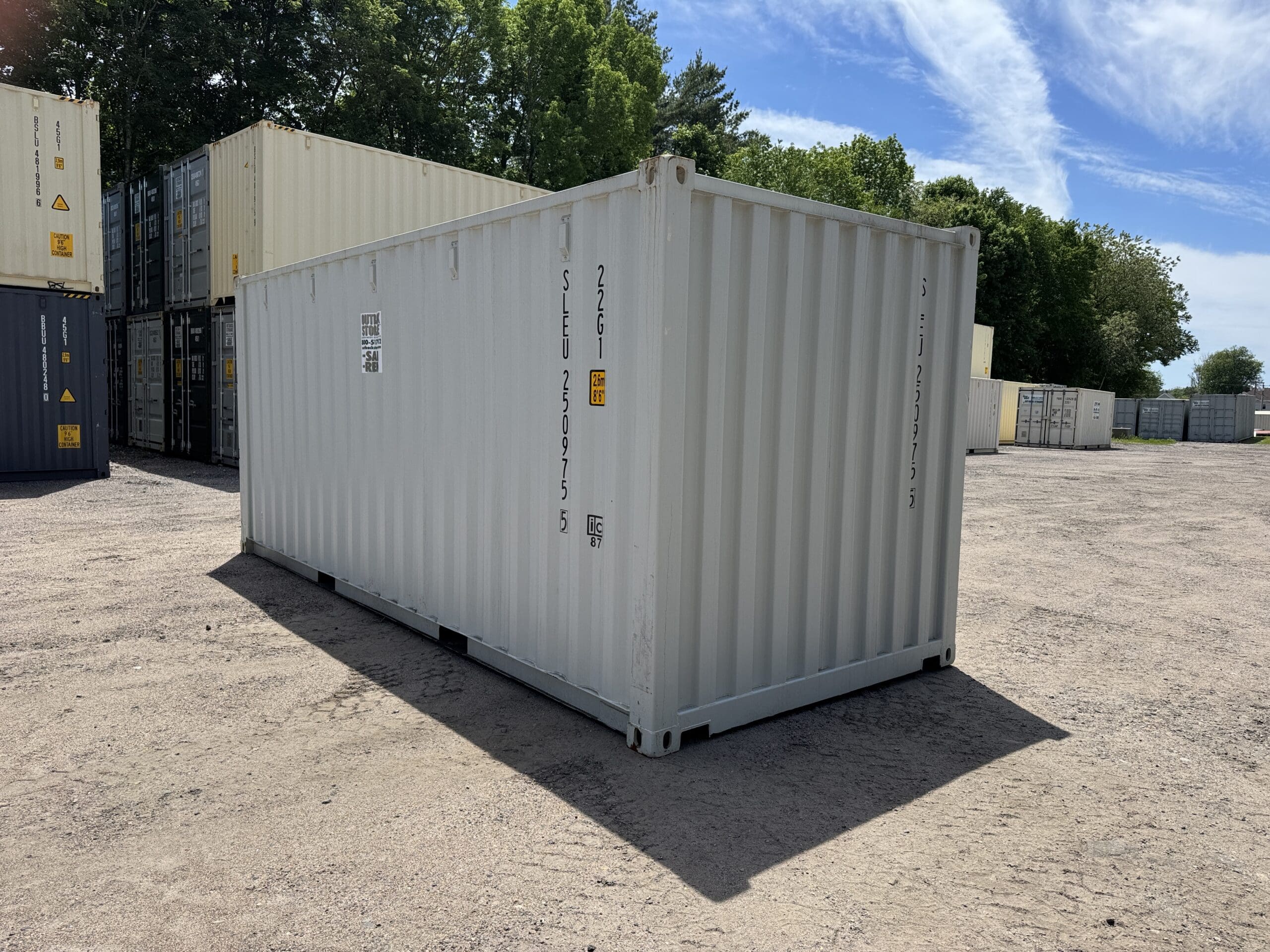 20ft New Shipping Container – Wind & Watertight – Gray — 20ft — new (image 9 of 12)