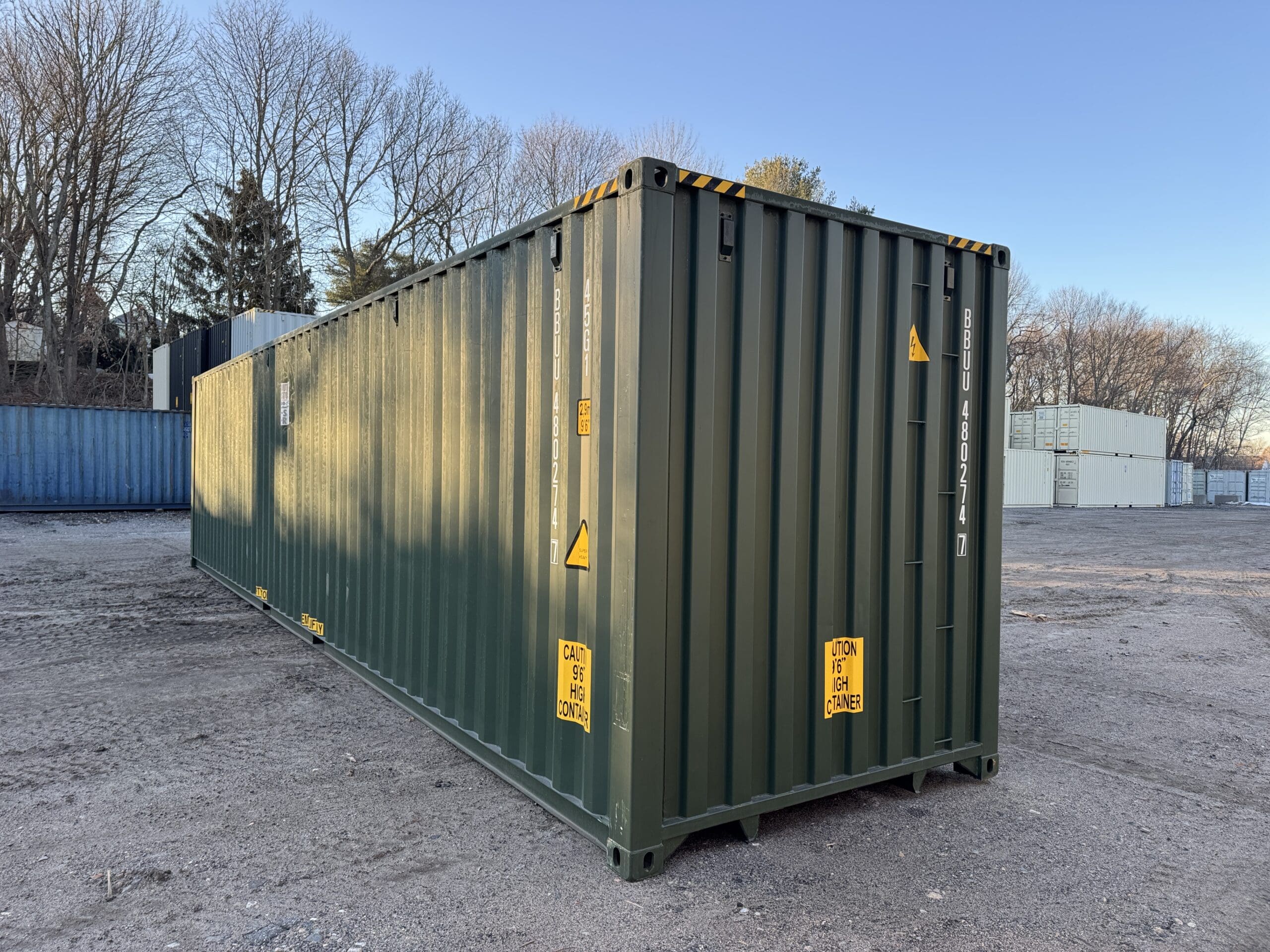 40ft New High Cube Shipping Container – Wind & Watertight – Green — 40ft — new (image 9 of 12)