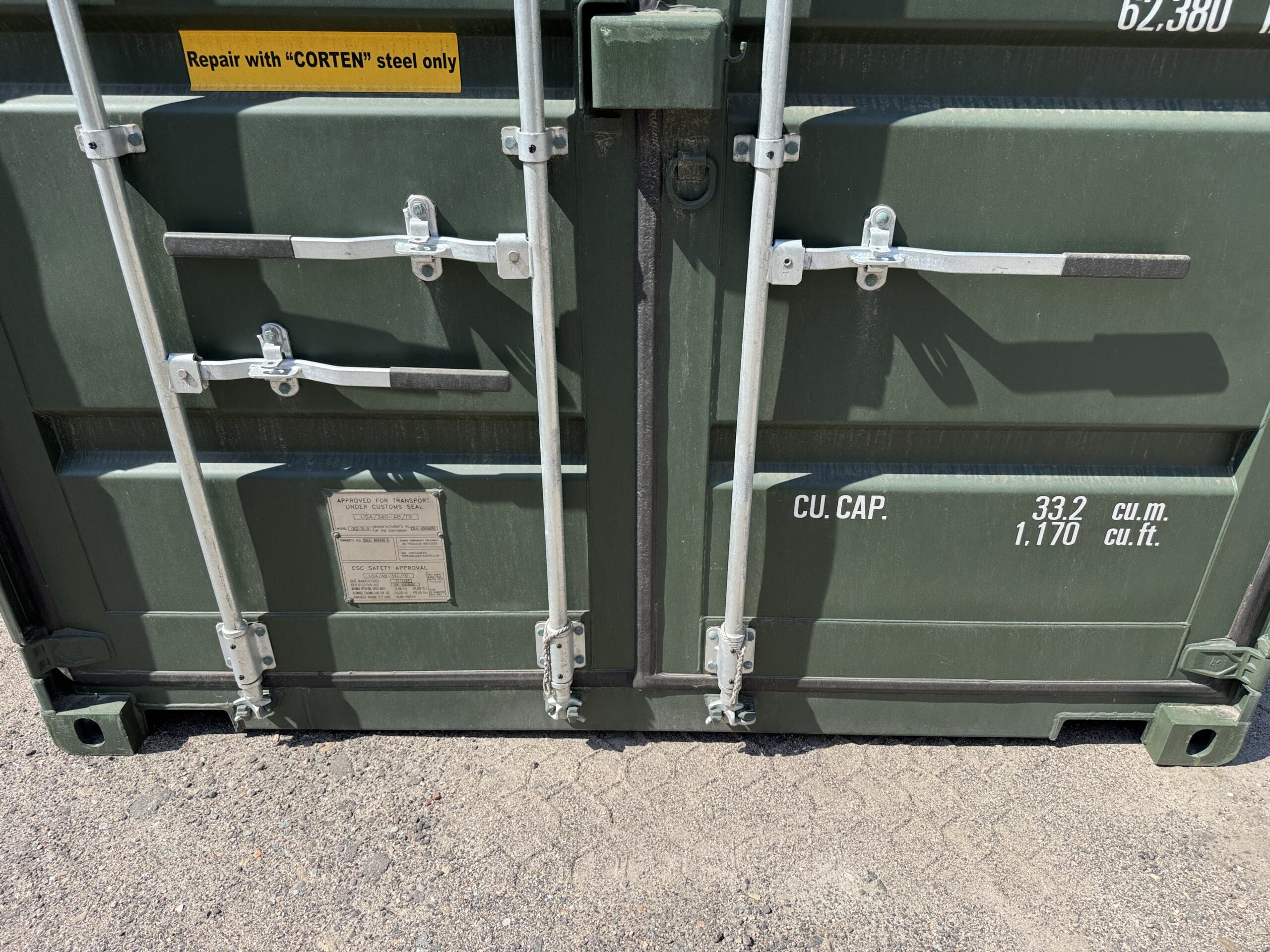 20ft New Shipping Container – Wind & Watertight – Green — 20ft — new (image 6 of 12)