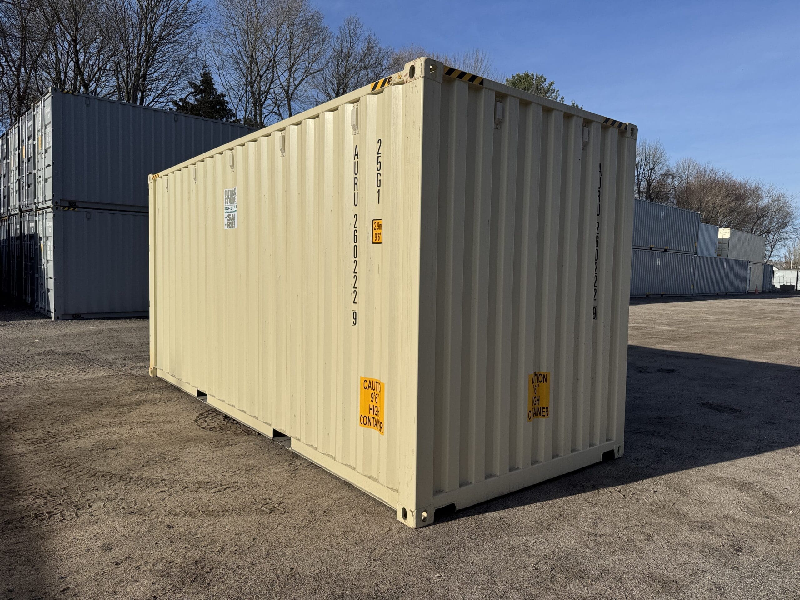 20ft New High Cube Shipping Container – Wind & Watertight – Beige — 20ft — new (image 10 of 12)