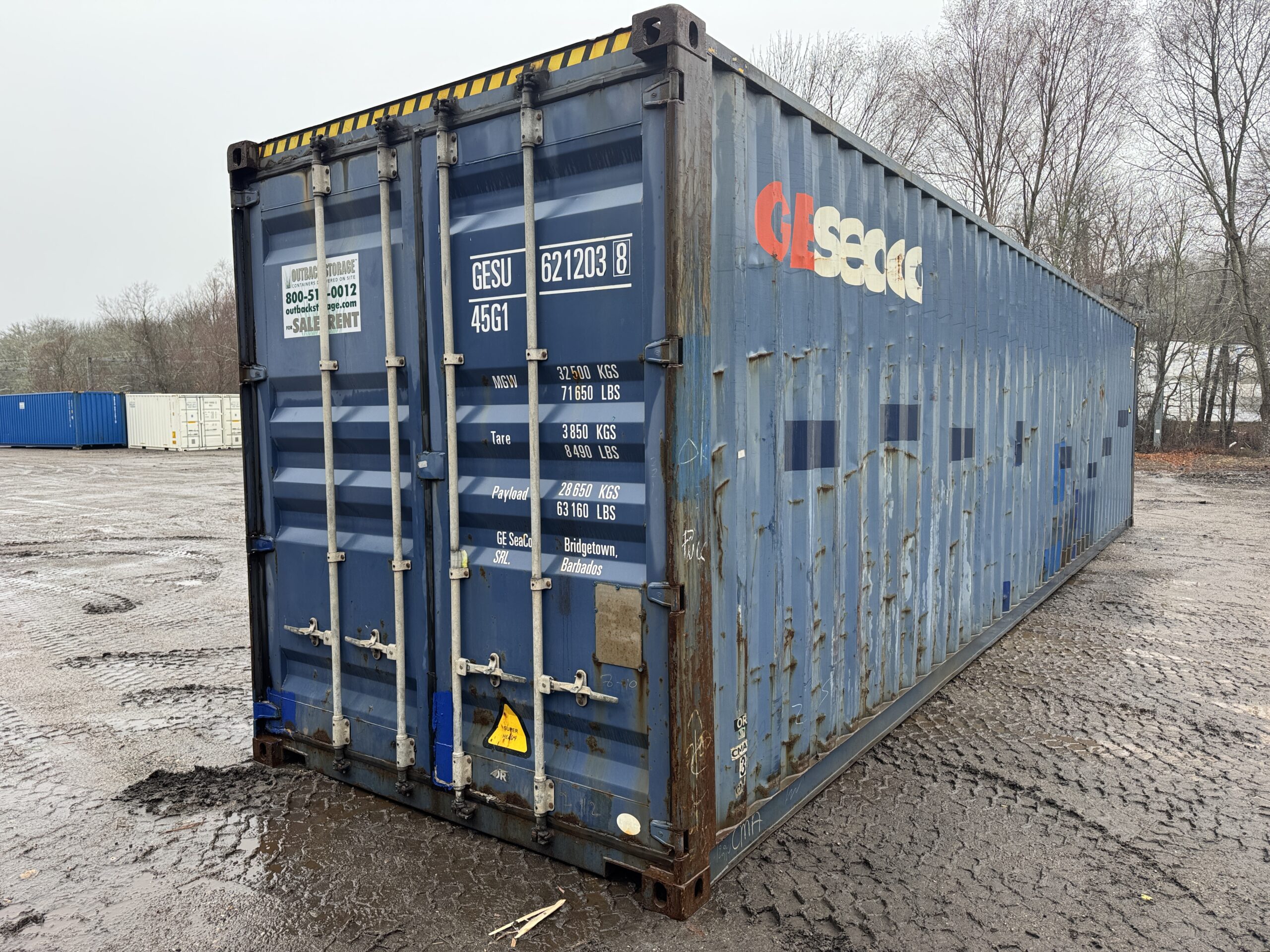40ft Used High Cube Shipping Container – Wind & Watertight – Blue — 40ft — used (image 6 of 12)