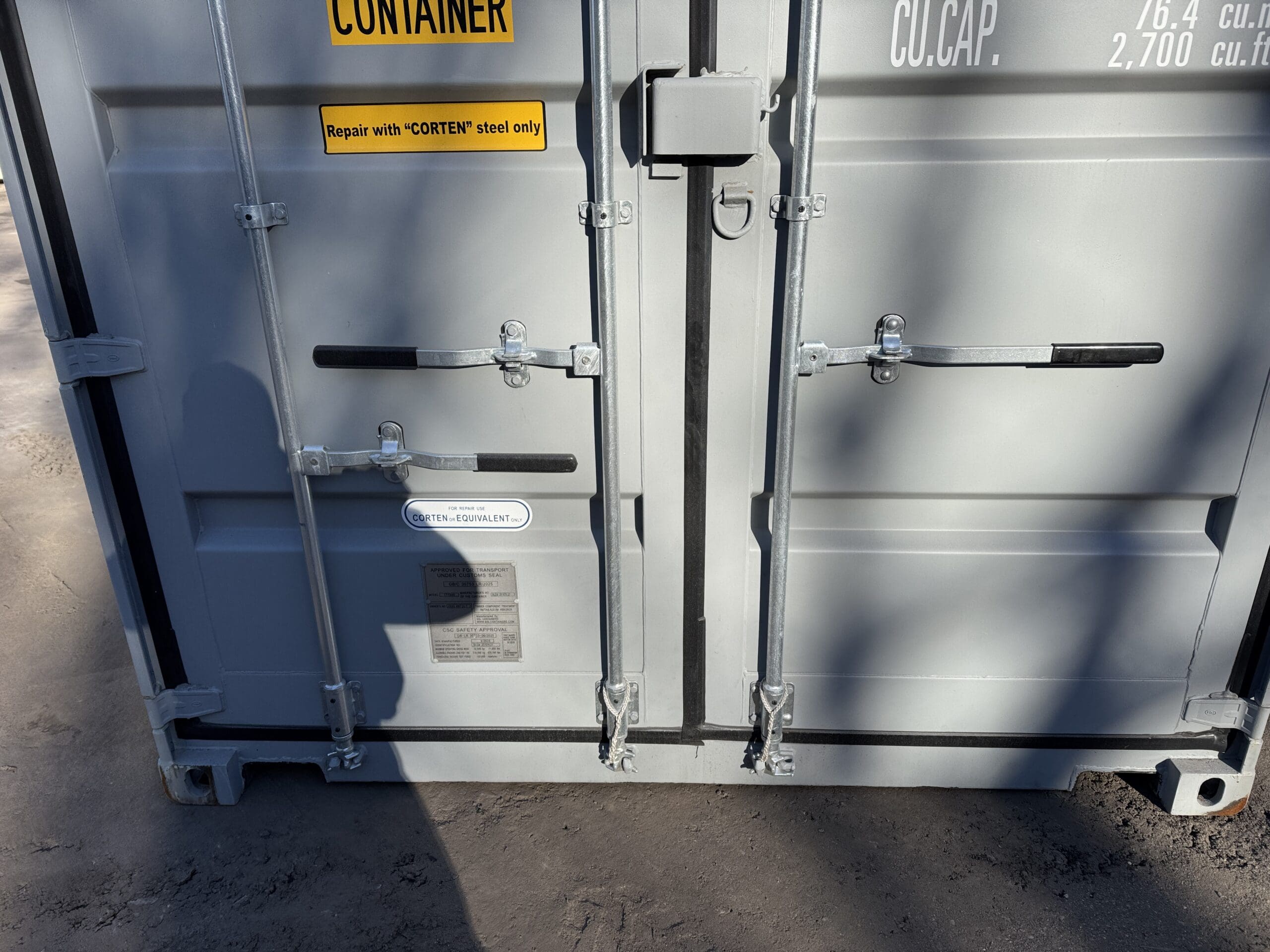 40ft New High Cube Shipping Container – Wind & Watertight – Gray — 40ft — new (image 6 of 12)