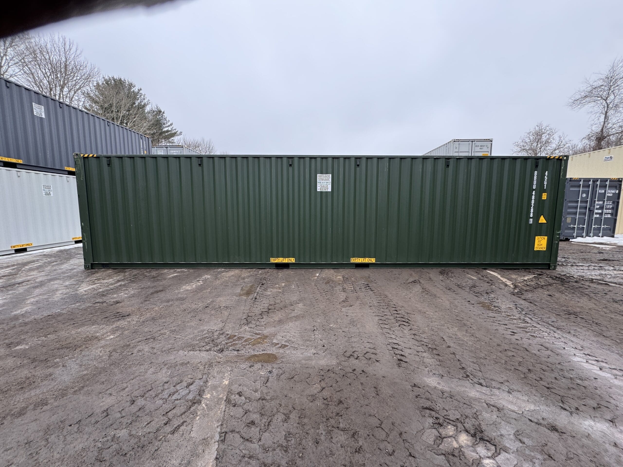 40ft New High Cube Shipping Container – Wind & Watertight – Green — 40ft — new (image 9 of 12)