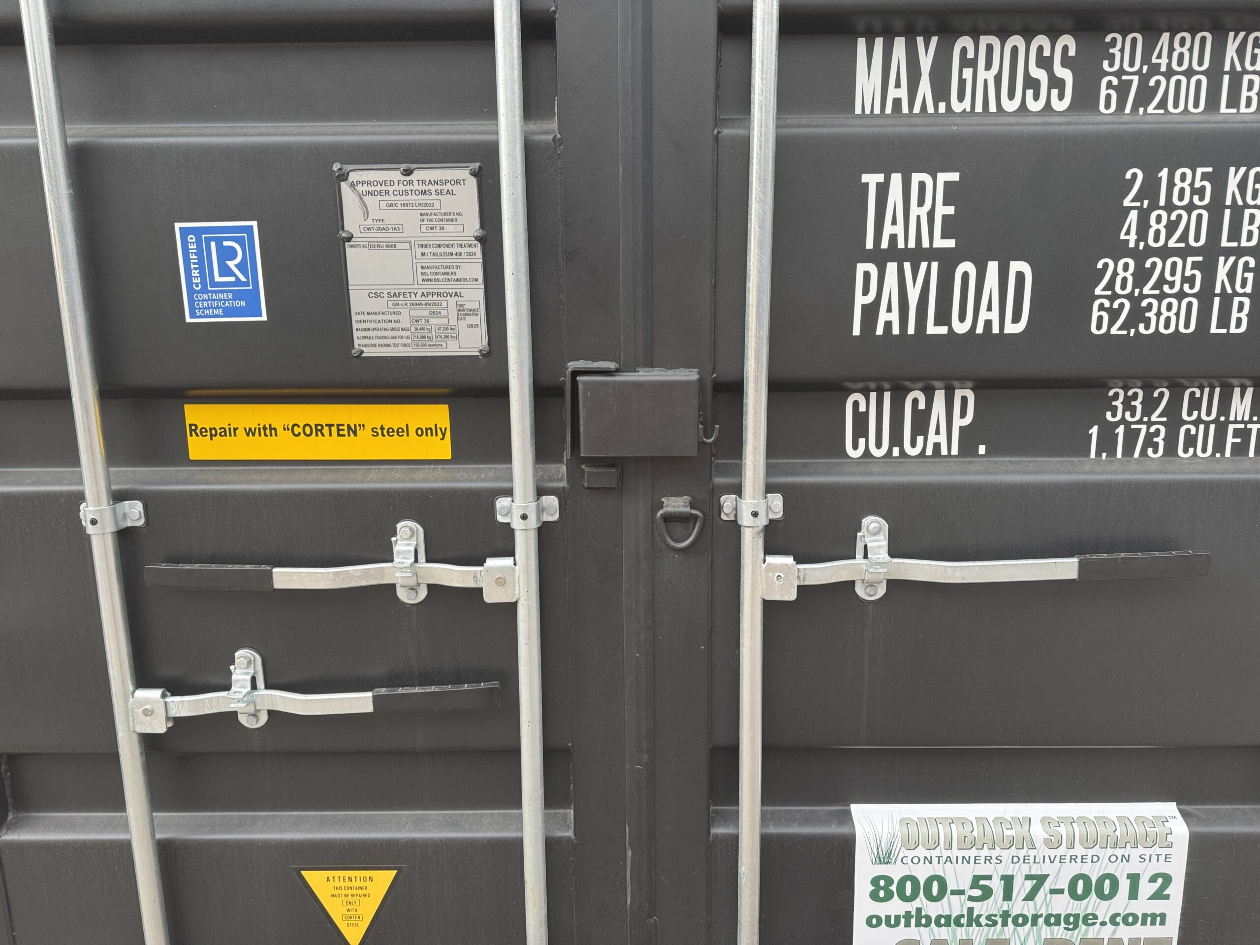 20ft New Shipping Container – Wind & Watertight – Black — 20ft — new (image 4 of 12)