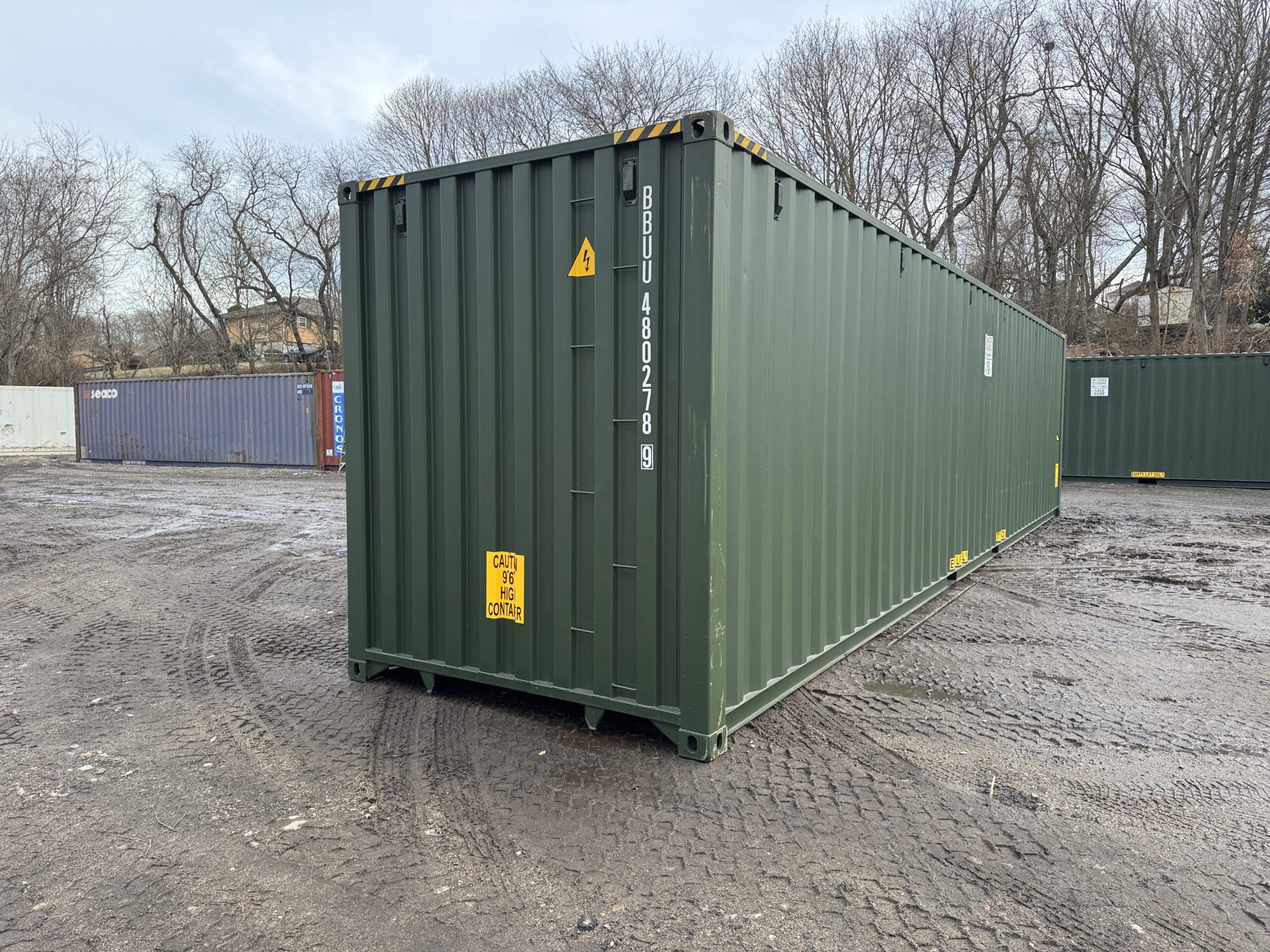 40ft New High Cube Shipping Container – Wind & Watertight – Green — 40ft — new (image 12 of 12)