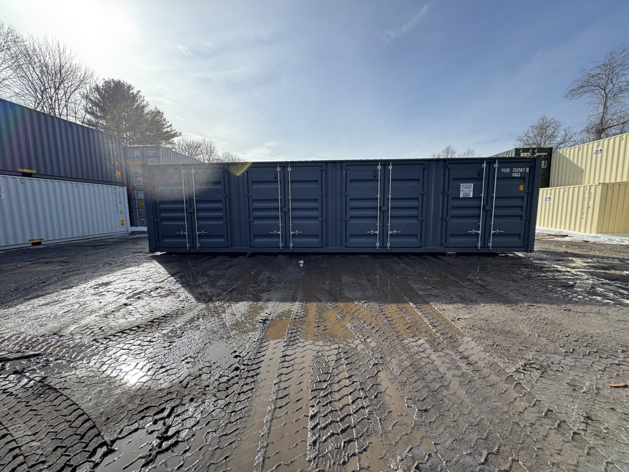 40ft New High Cube Shipping Container – Wind & Watertight – Dk Gray — 40ft — new (image 9 of 12)