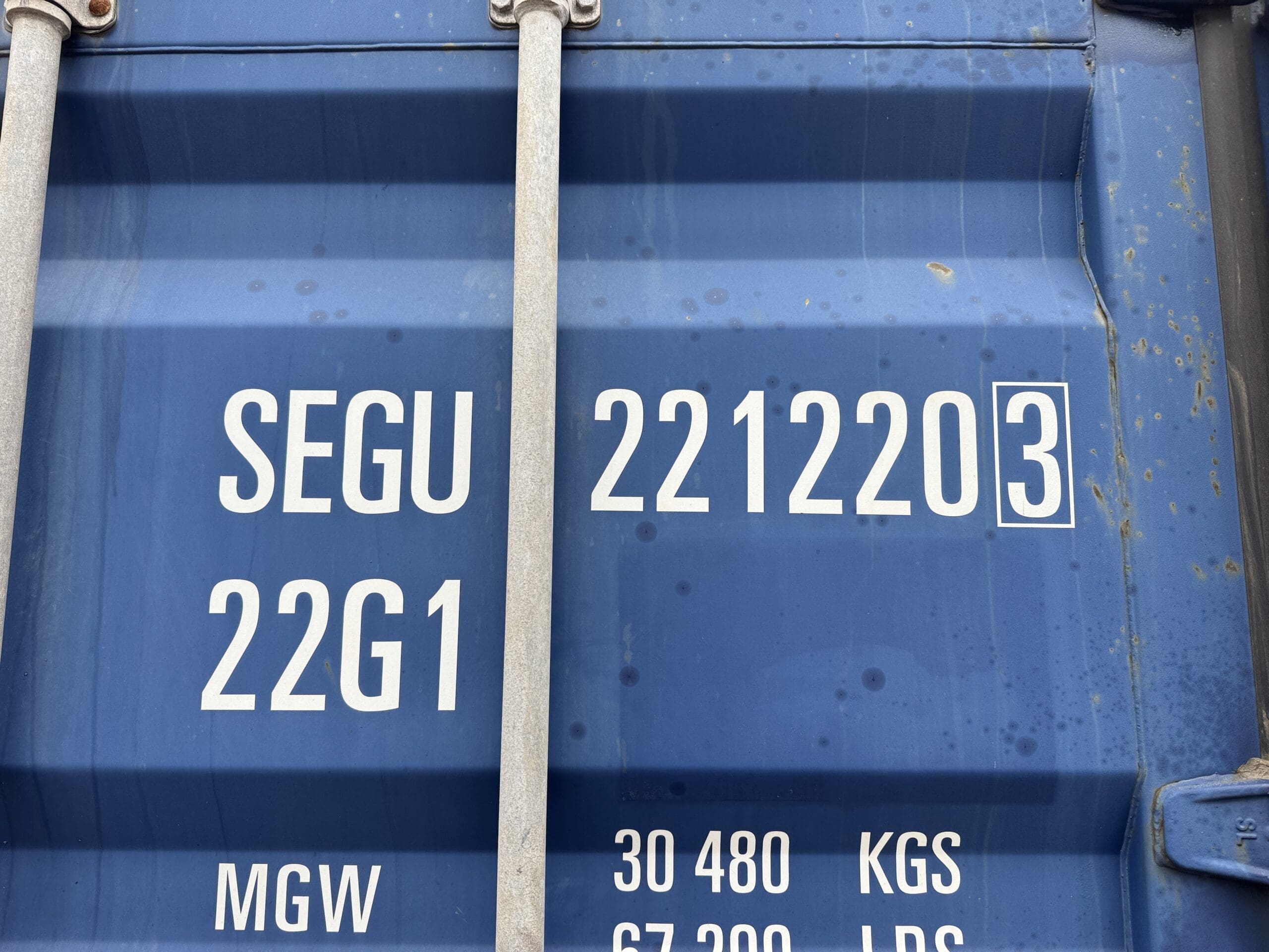 20ft Used Shipping Container – Wind & Watertight – Blue — 20ft — used (image 2 of 12)
