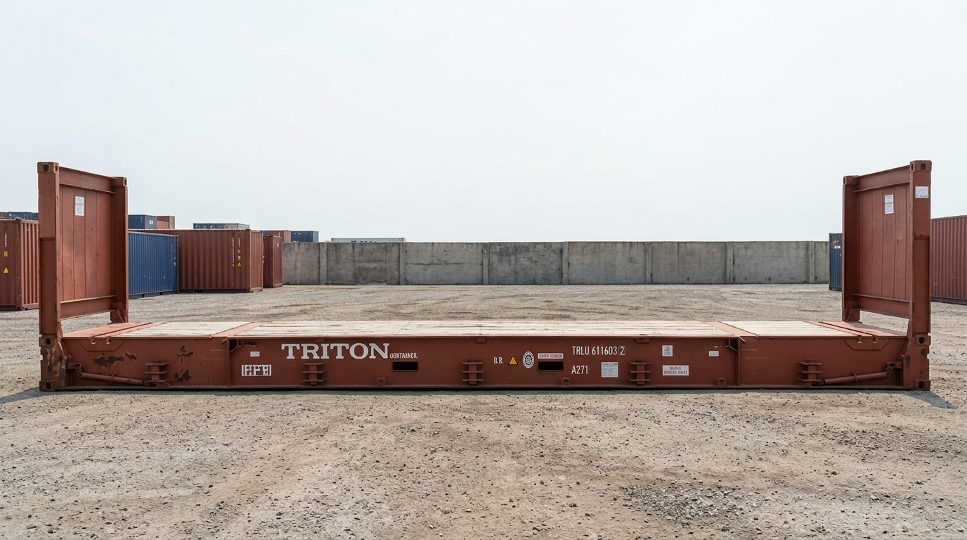 40FT x 8FT Used Flat Rack Shipping Container — 40FT — used — flat rack containers (image 6 of 6)