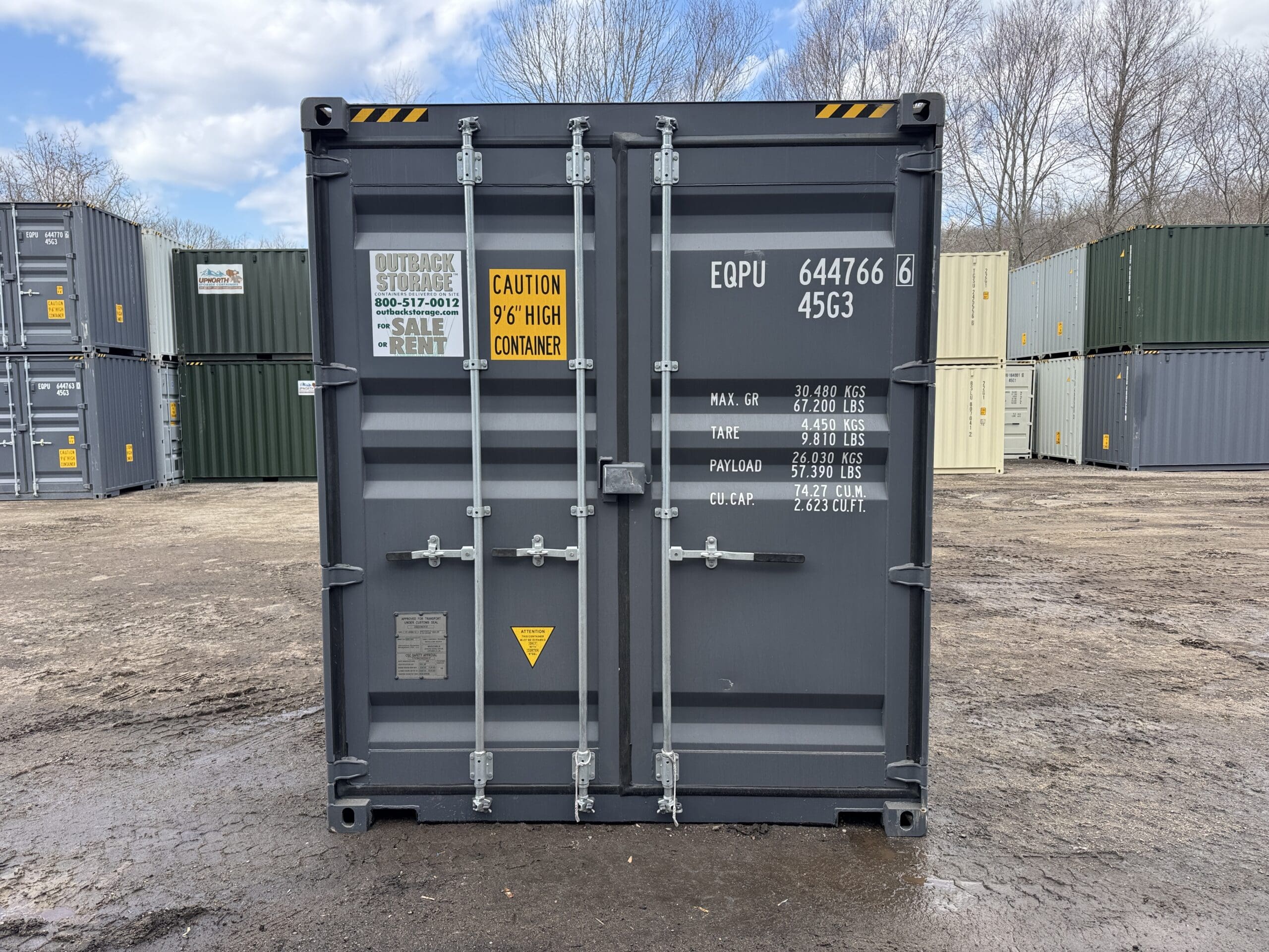 40ft New High Cube Shipping Container – Wind & Watertight – Dk Gray — 40ft — new (image 3 of 12)