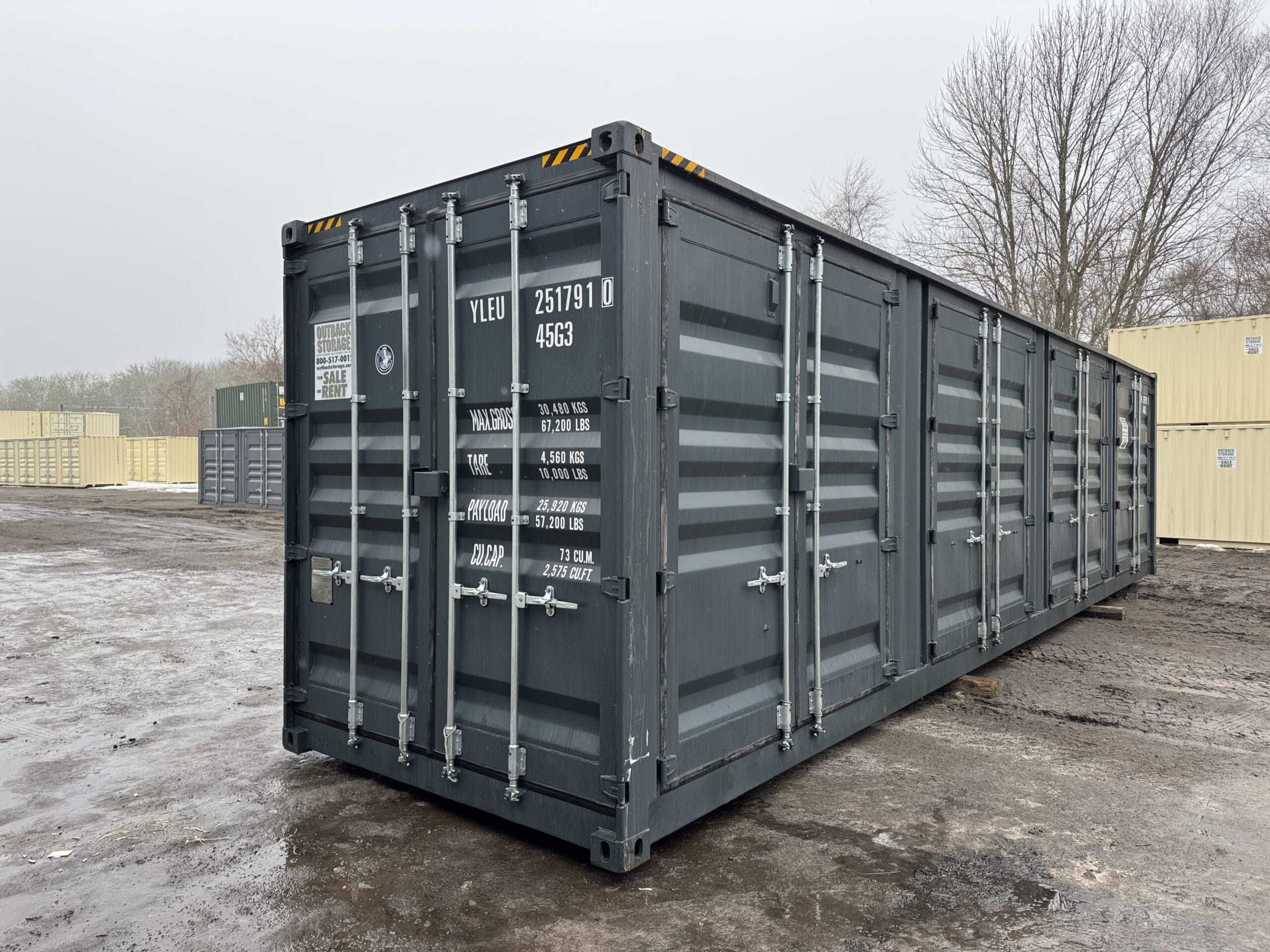 40ft New High Cube Shipping Container – Wind & Watertight – Dk Gray — 40ft — new (image 8 of 12)
