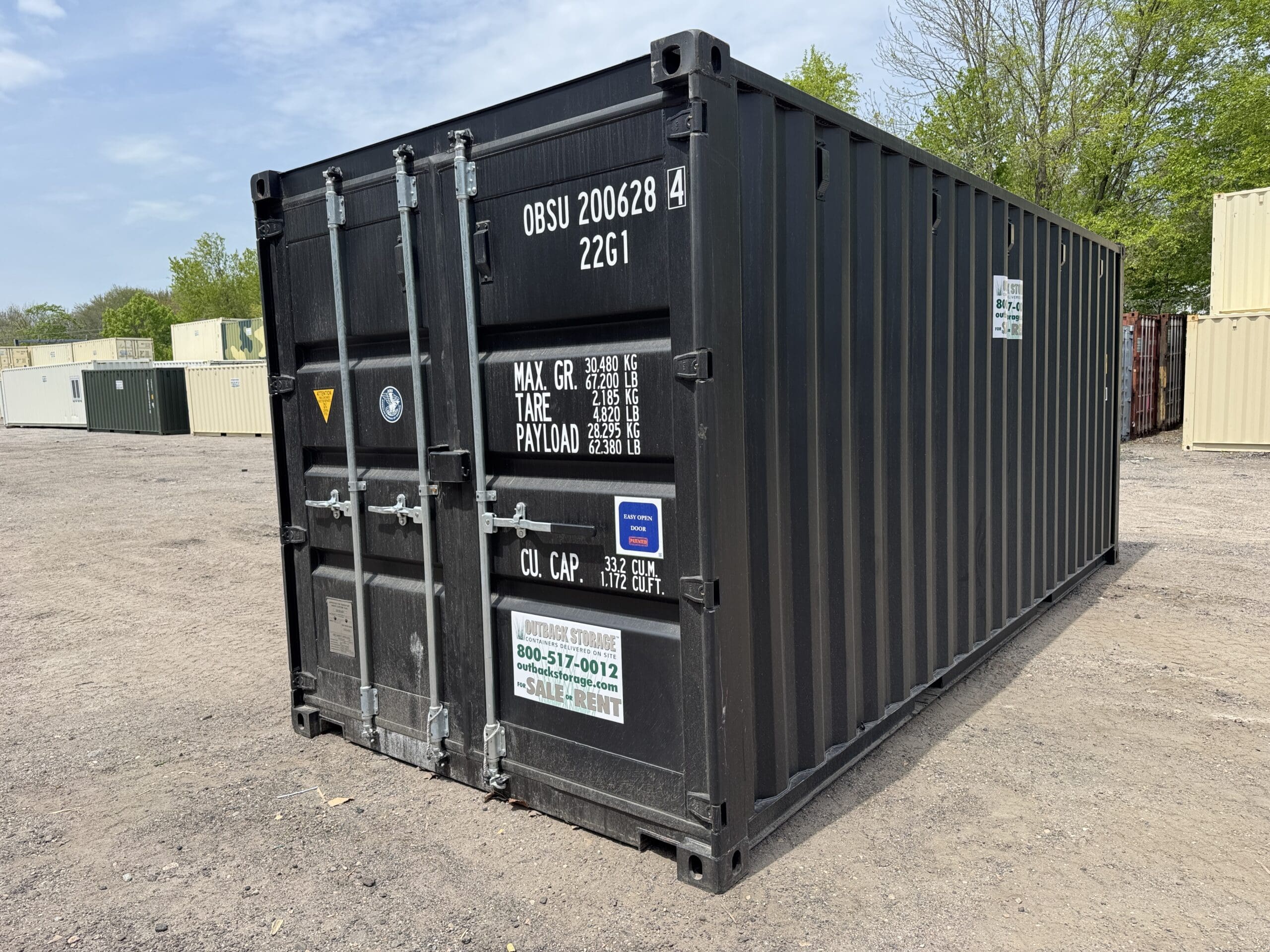 20ft New Shipping Container – Wind & Watertight – Black — 20ft — new (image 11 of 12)