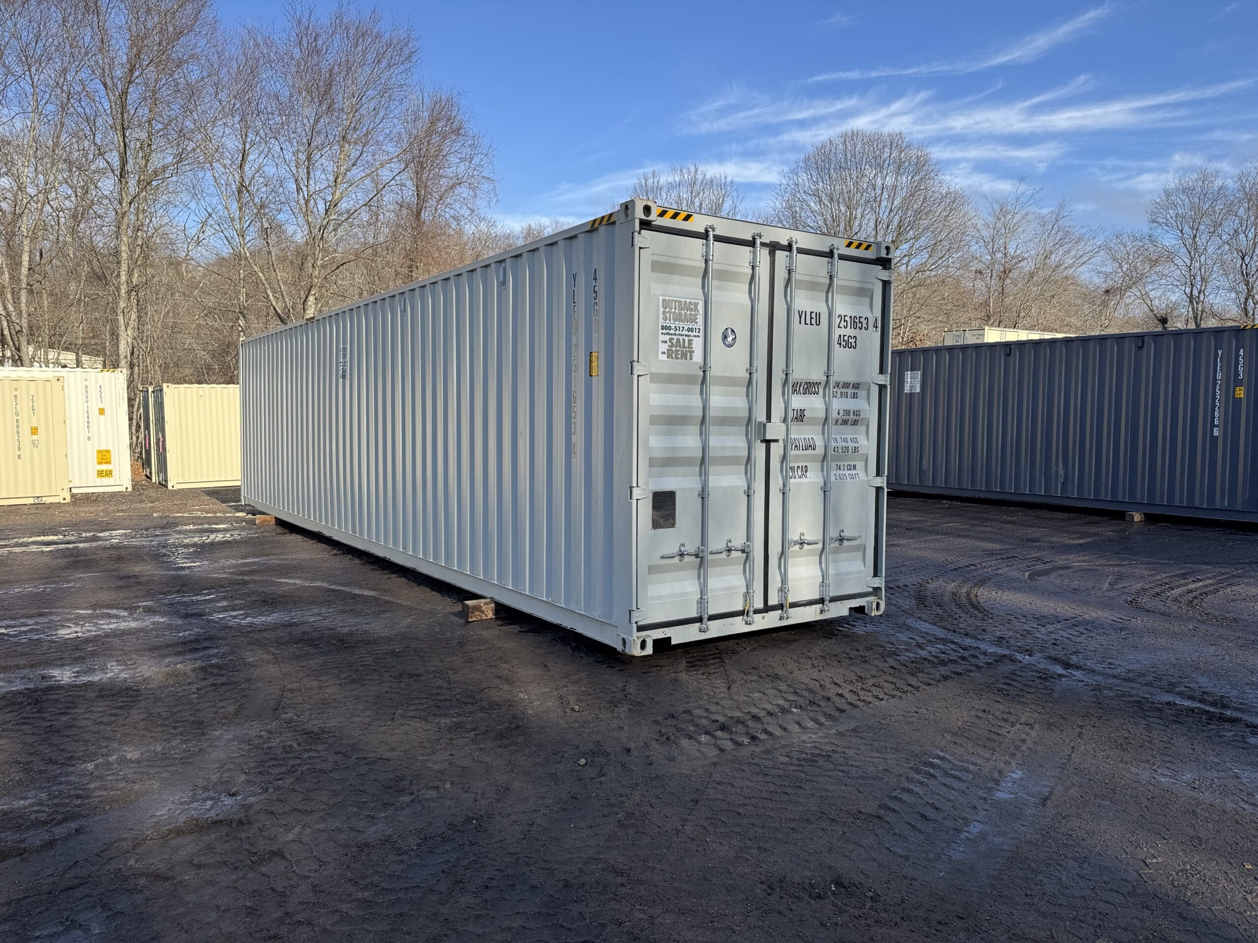 40ft New High Cube Shipping Container – Wind & Watertight – Lt Gray — 40ft — new (image 10 of 12)