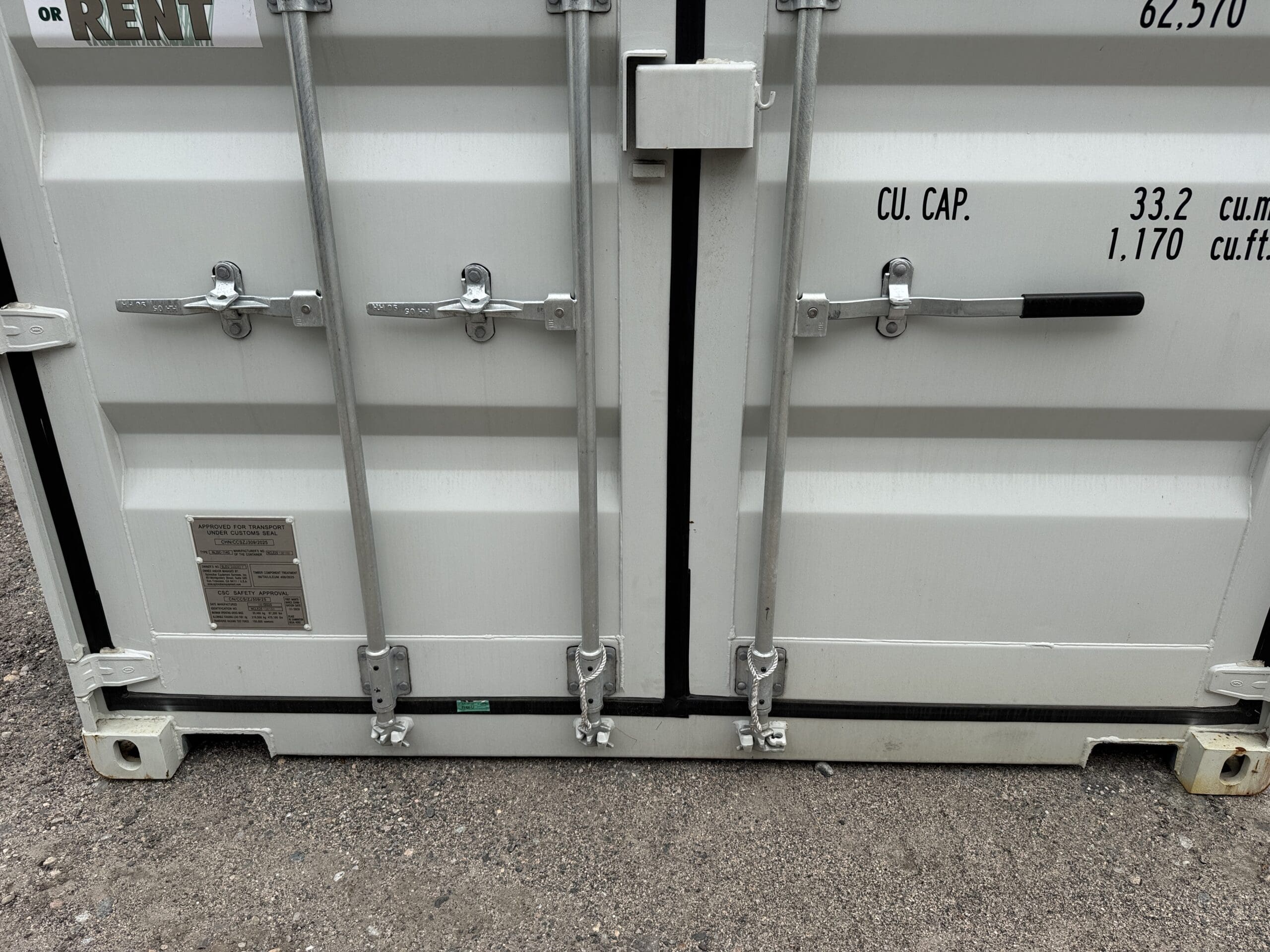 20ft New Shipping Container – Wind & Watertight – Gray — 20ft — new (image 6 of 12)