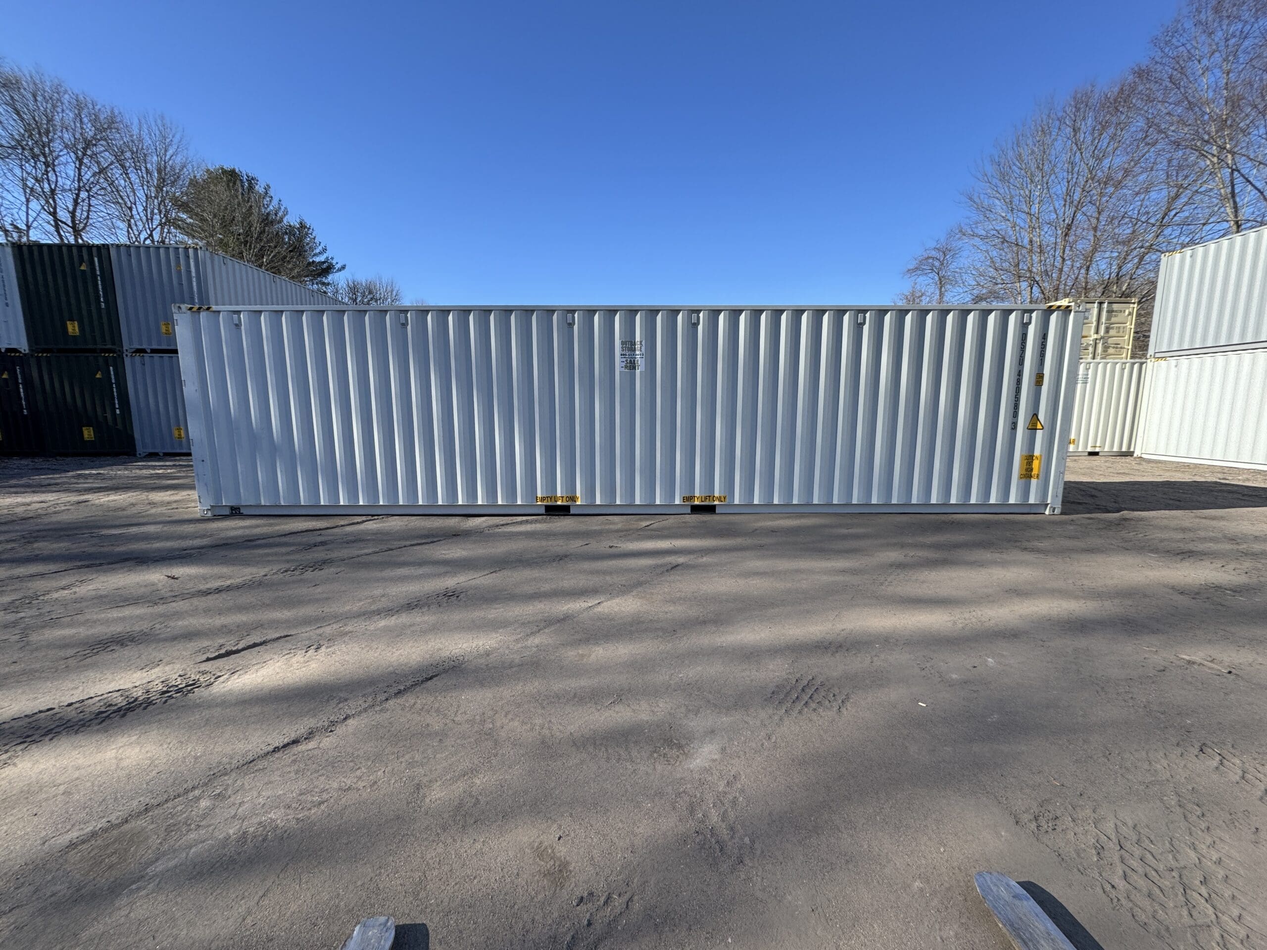40ft New High Cube Shipping Container – Wind & Watertight – Gray — 40ft — new (image 9 of 12)