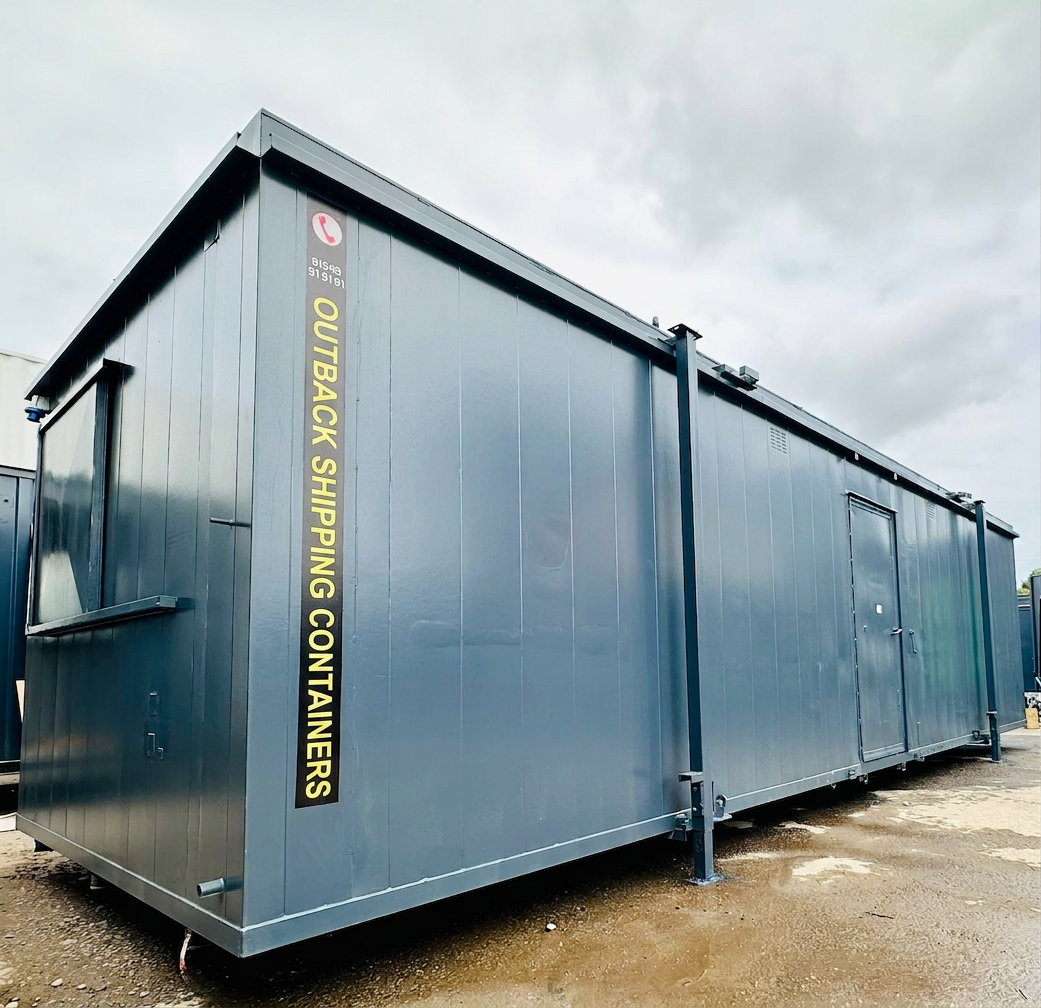 32 x 10 ft Anti-Vandal Cabin — 2+1 Toilet + Twin Shower Room — Changing Room — 50/50 Split — No 1077 — primary exterior image 1 of 18