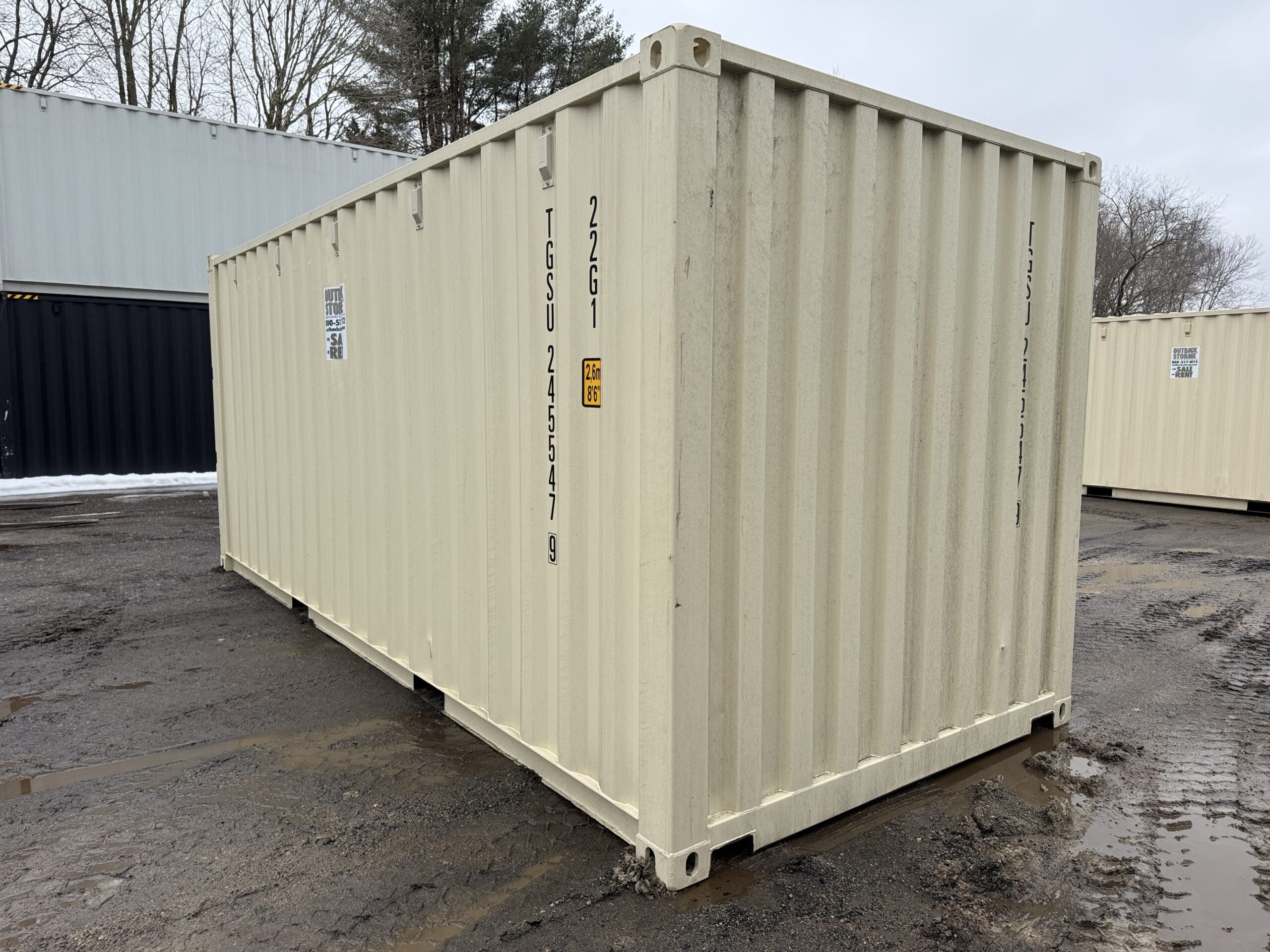 20ft New Shipping Container – Wind & Watertight – Beige — 20ft — new (image 10 of 12)