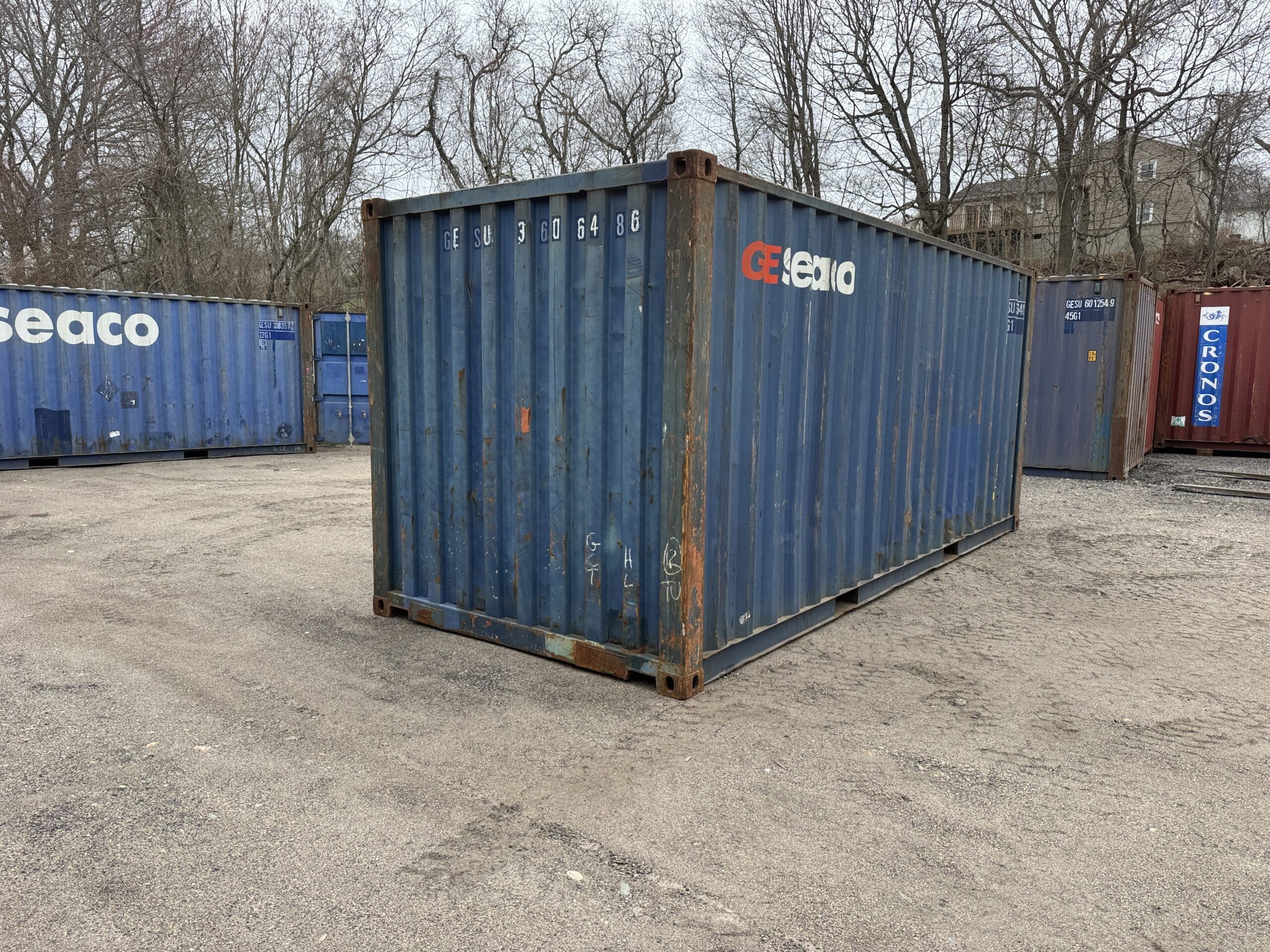 20ft Used Shipping Container – Wind & Watertight – Blue — 20ft — used (image 10 of 12)