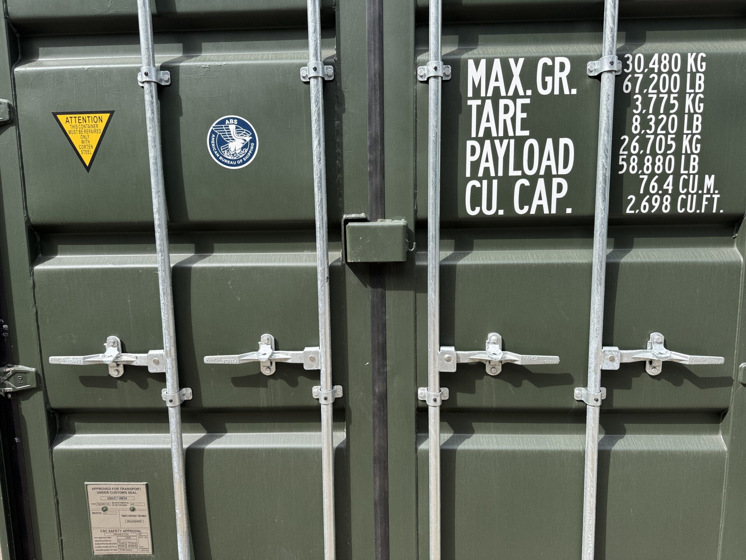 40ft New High Cube Shipping Container – Wind & Watertight – Green — 40ft — new (image 4 of 12)