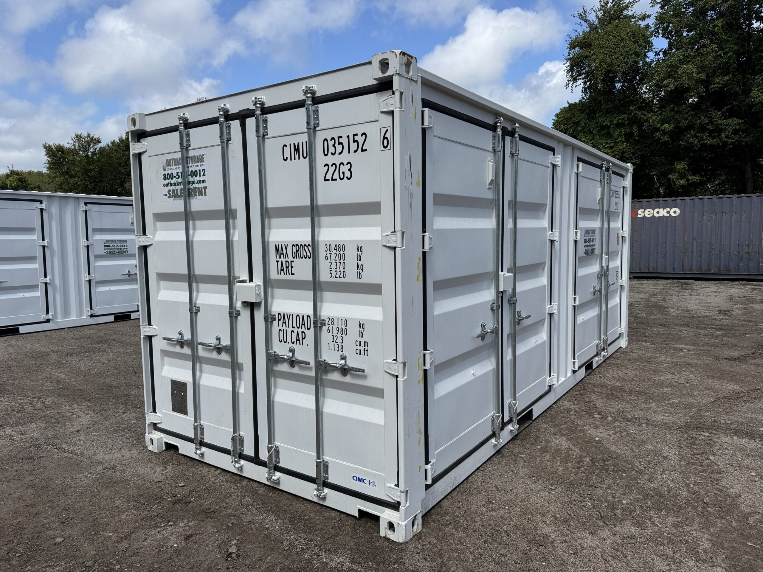 20ft New Shipping Container – Wind & Watertight – White — 20ft — new (image 9 of 12)